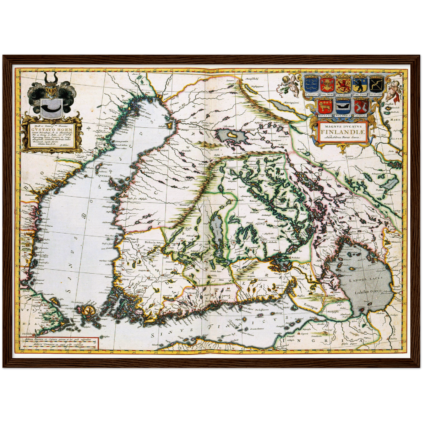 Historische Landkarte Finnland um 1690