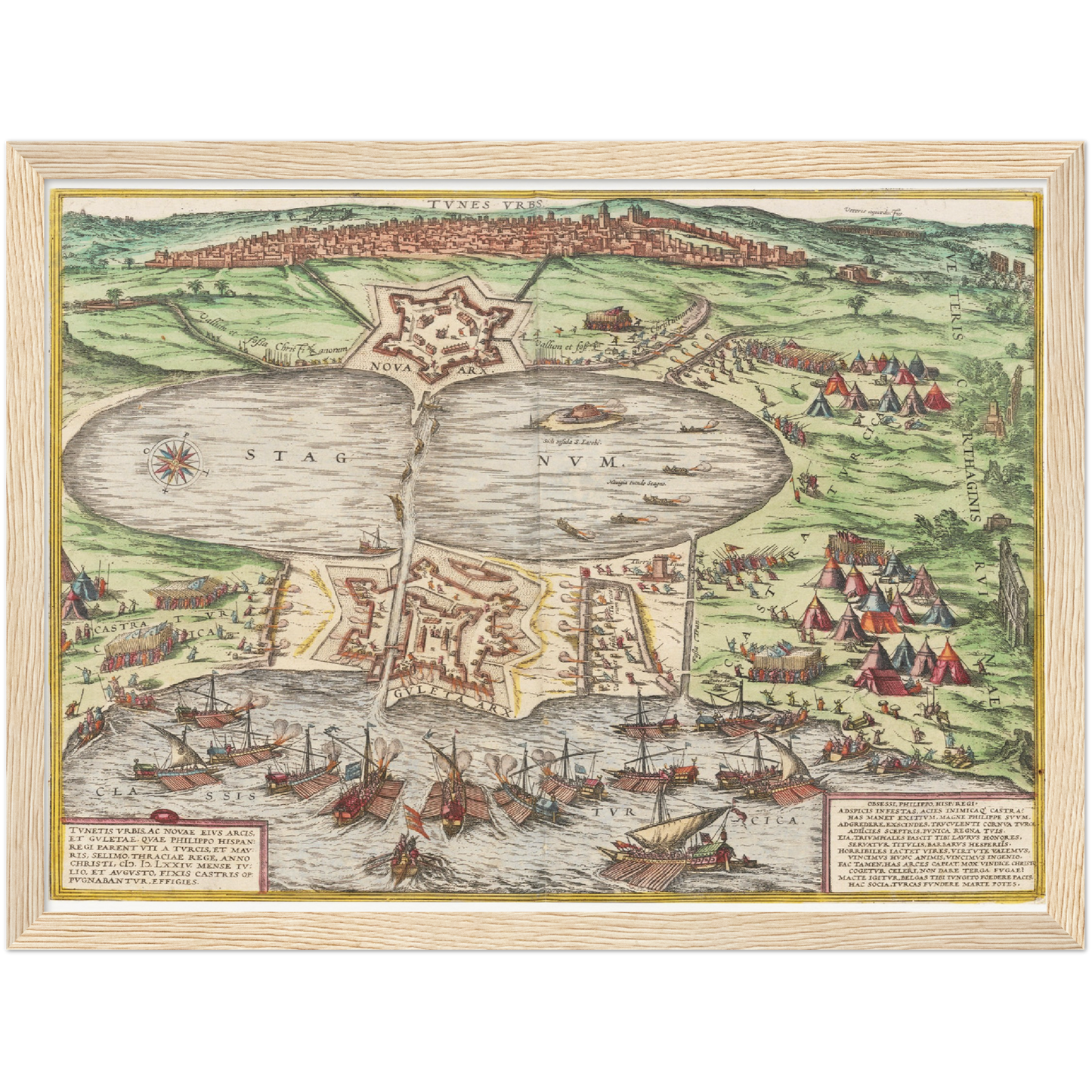 Historische Stadtansicht Tunis um 1575