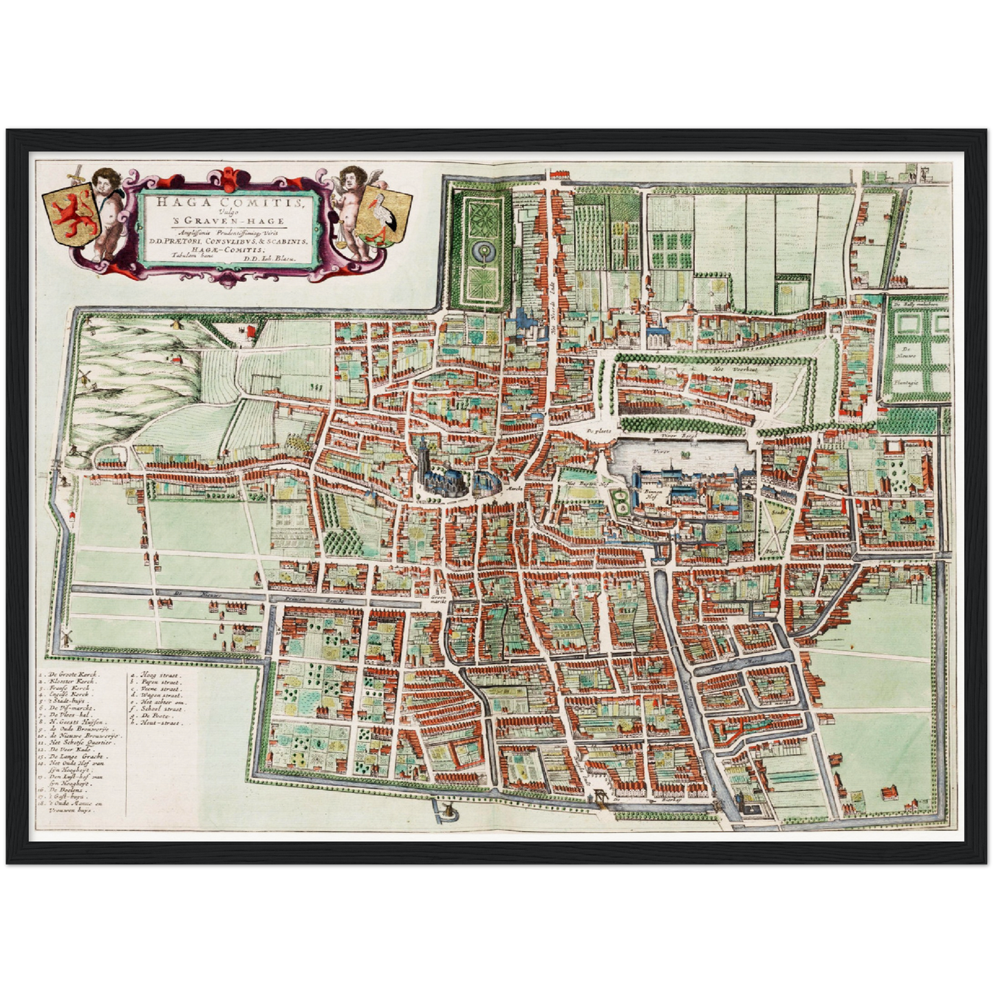 Historischer Stadtplan Den Haag um 1649