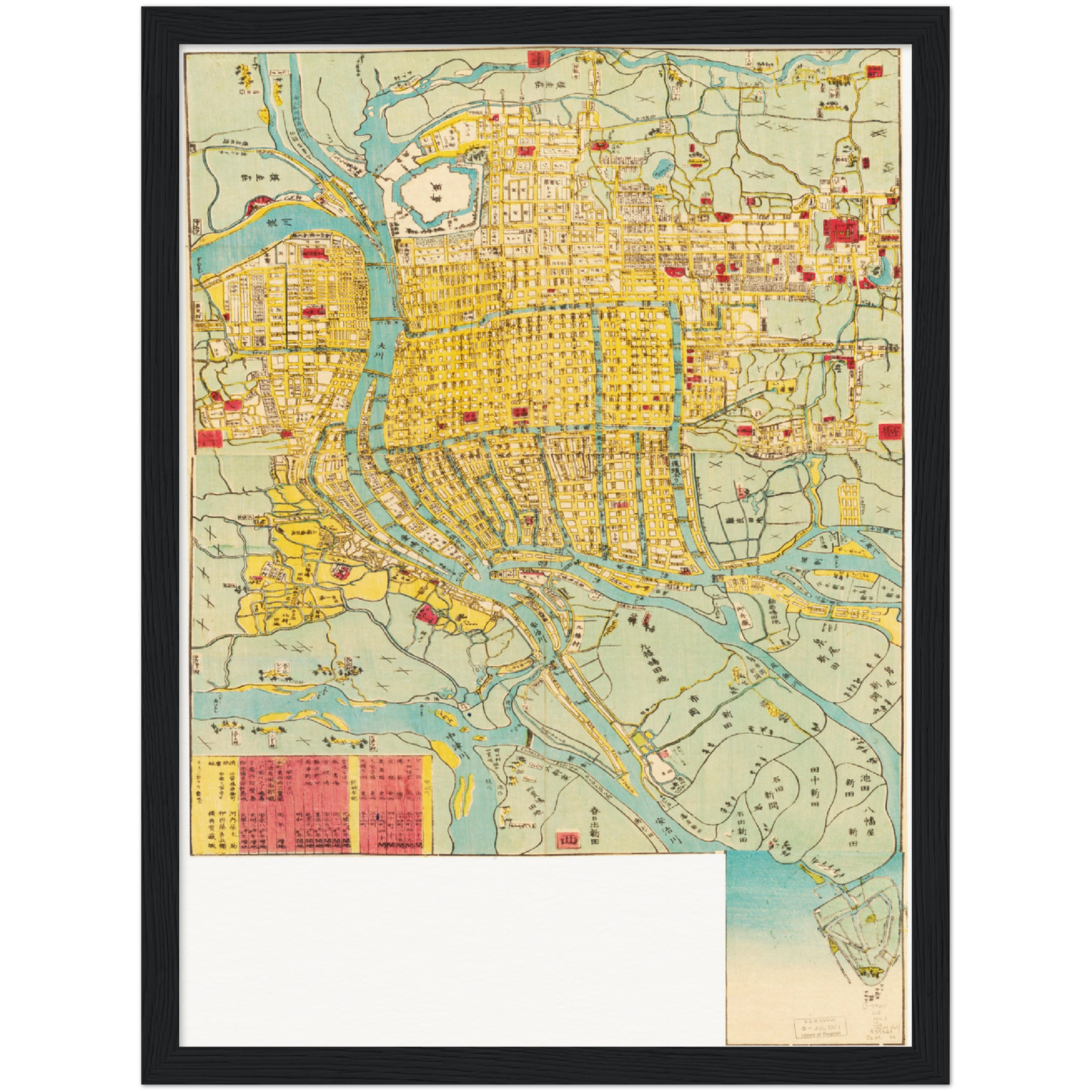 Historical city map Test product horizontal 3 sizes