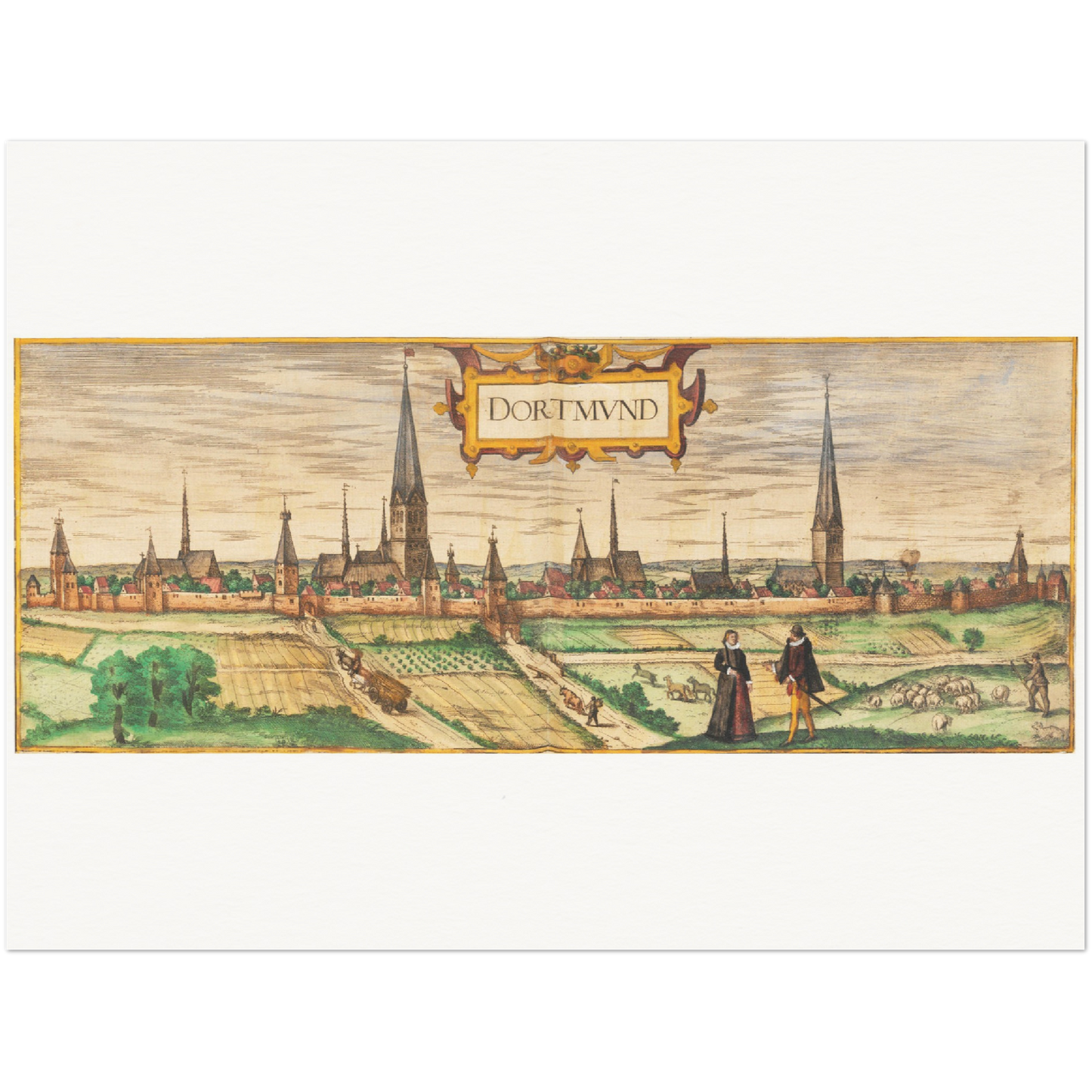 Historische Stadtansicht Dortmund um 1592