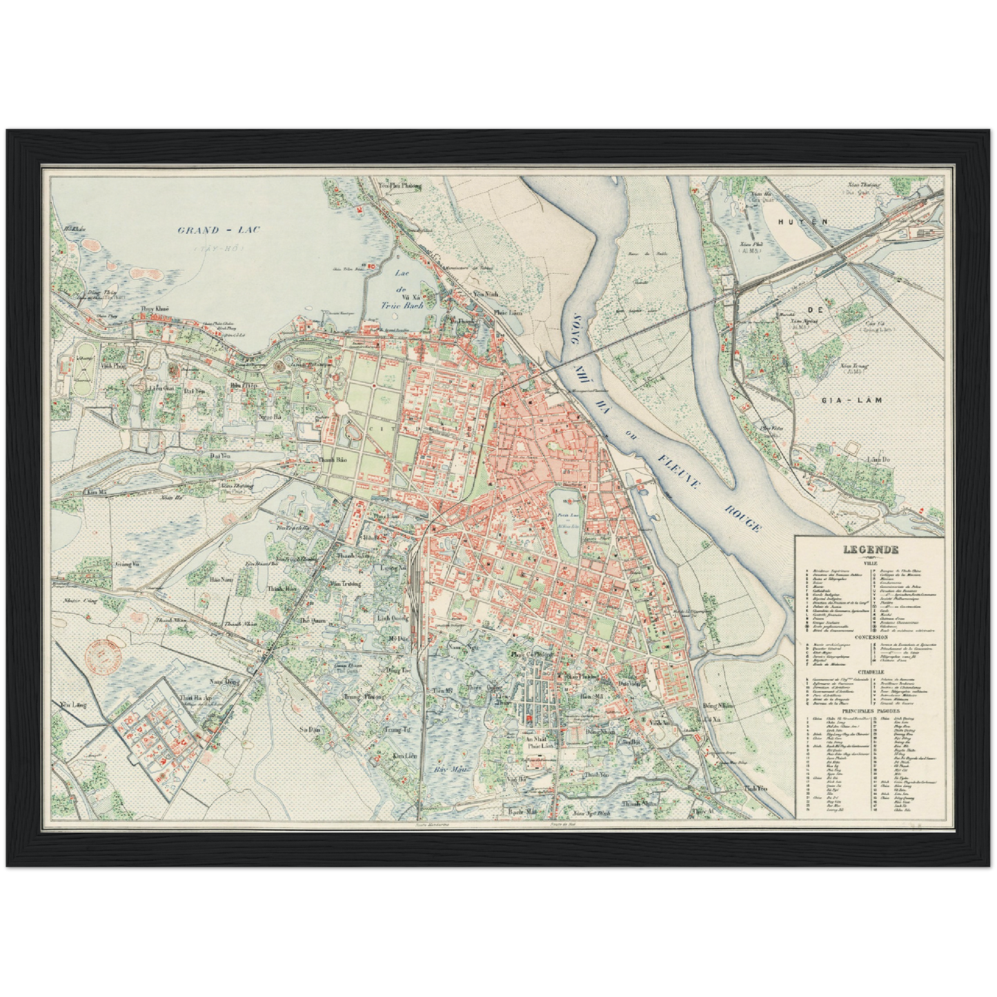 Historischer Stadtplan Hanoi um 1911