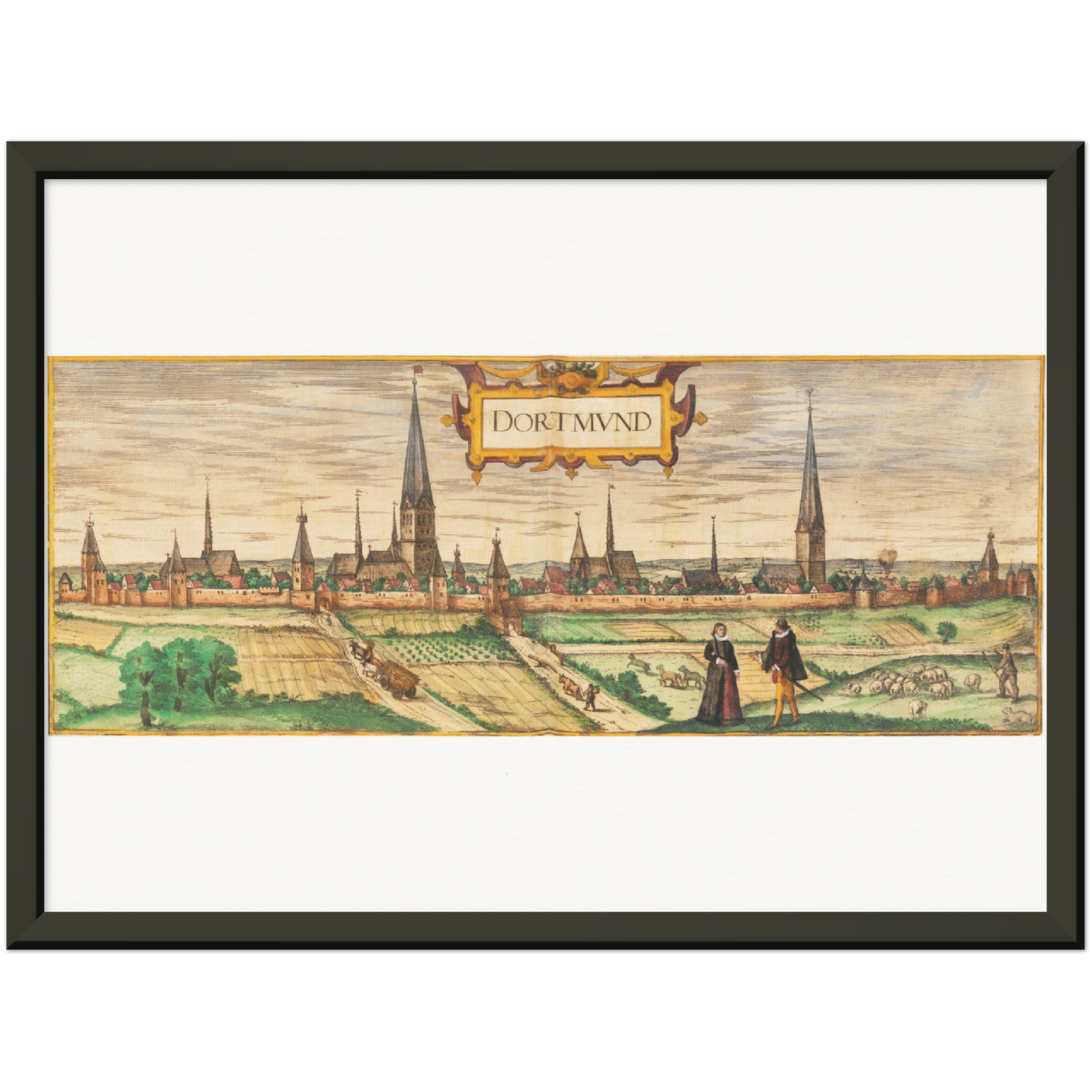 Historische Stadtansicht Dortmund um 1592