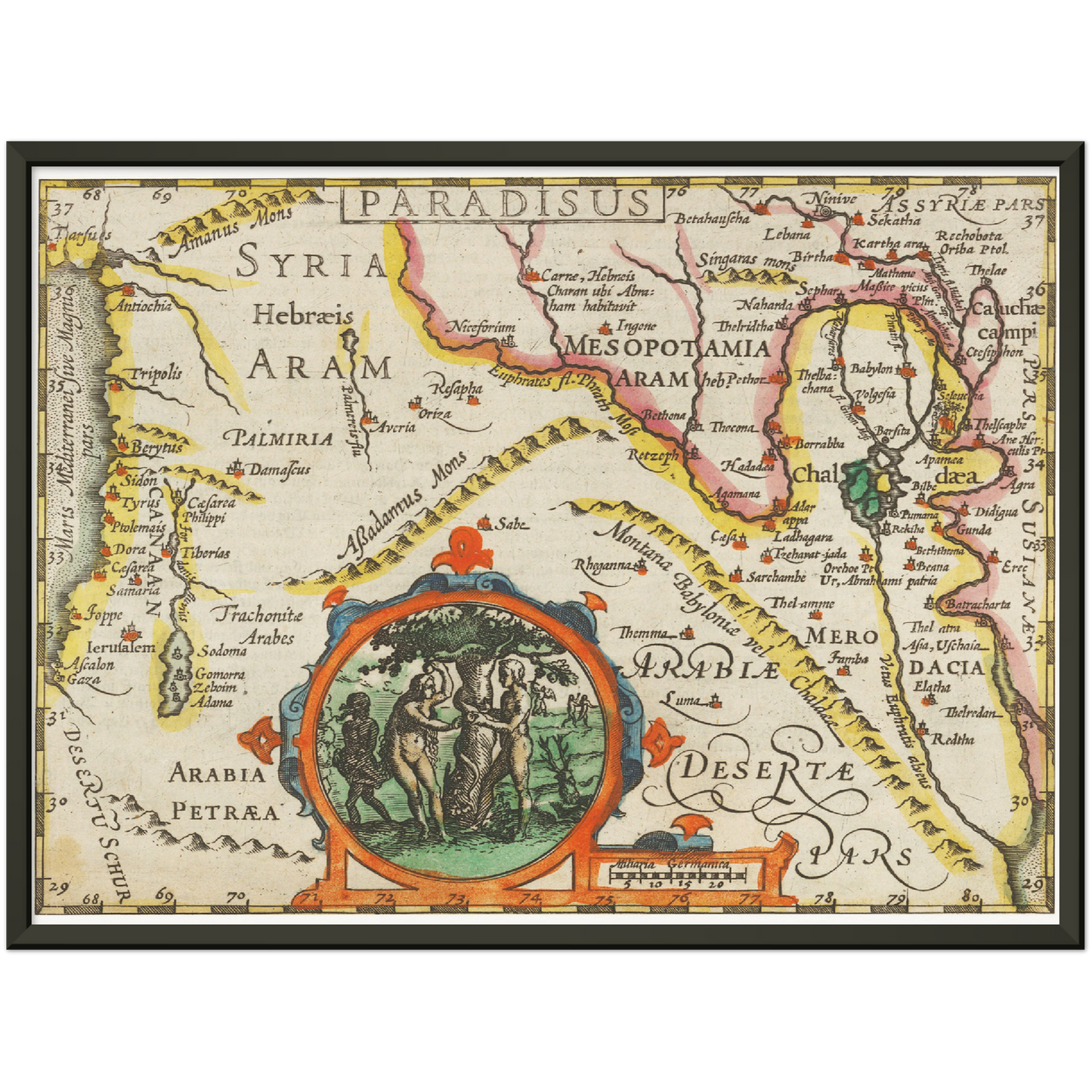 Historische Landkarte Syrien um 1609