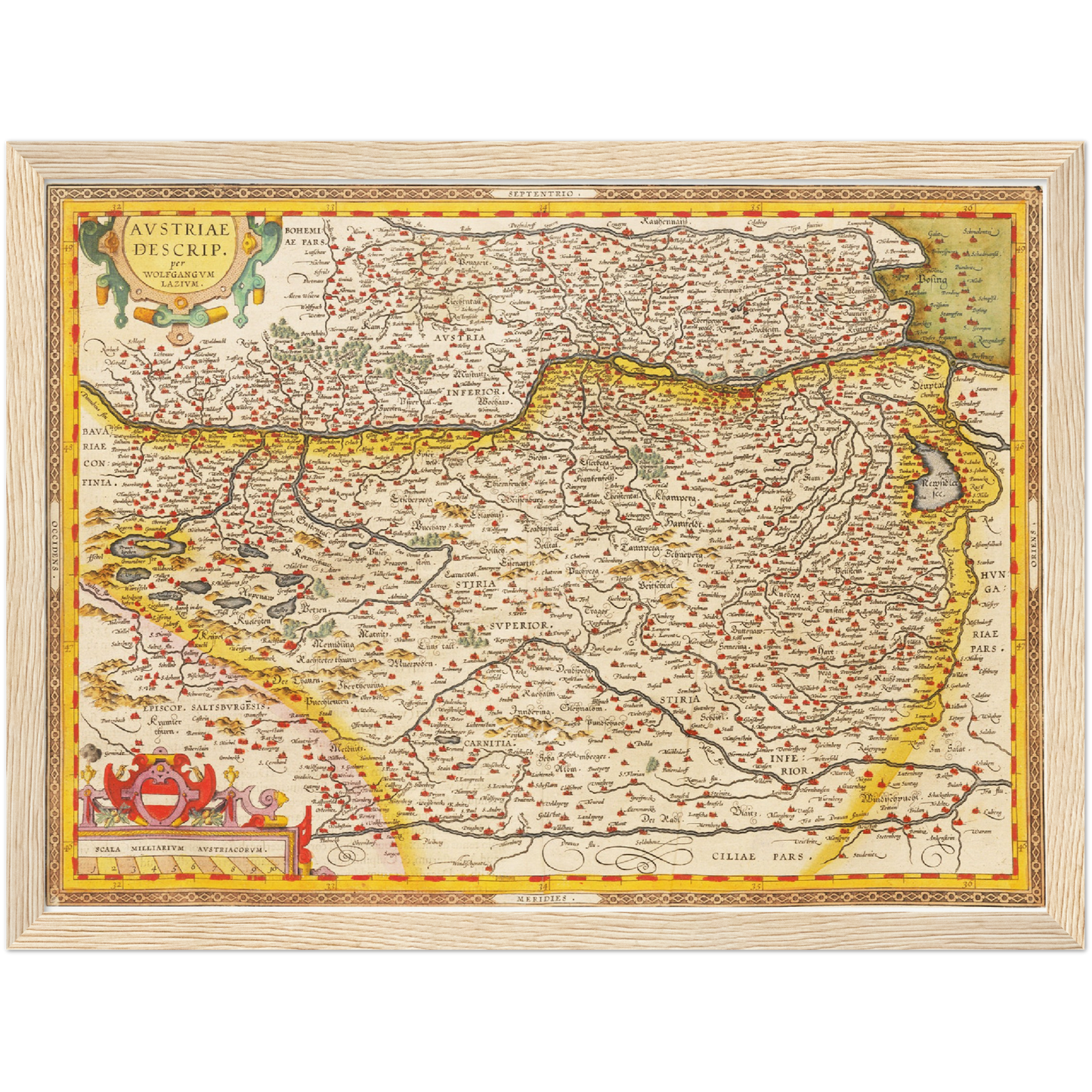 Historische Landkarte Österreich um 1609
