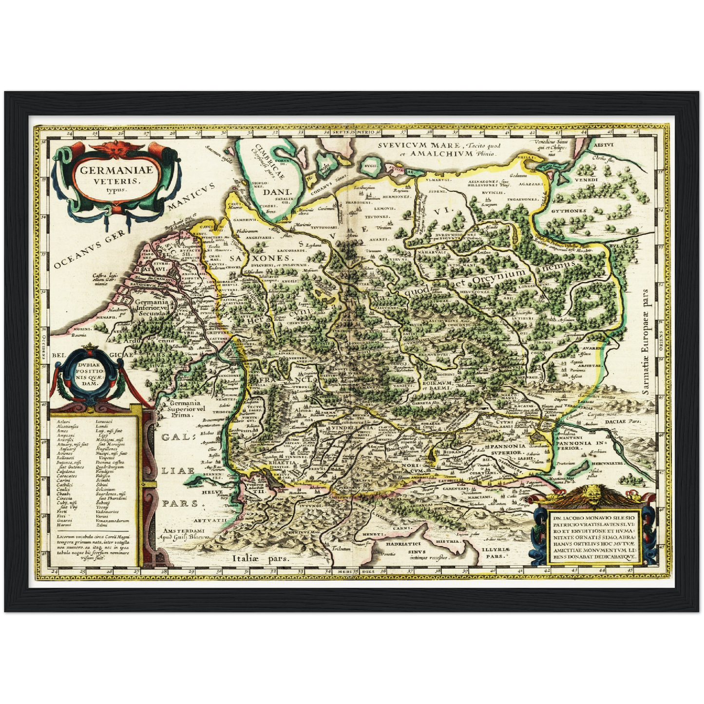 Historische Landkarte Historisches Germanien um 1647