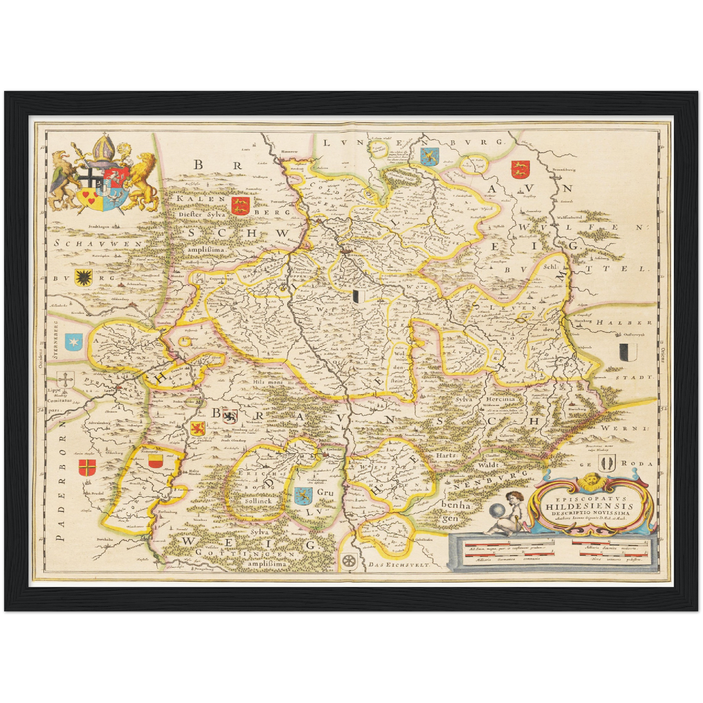 Historische Landkarte Hildesheim um 1635