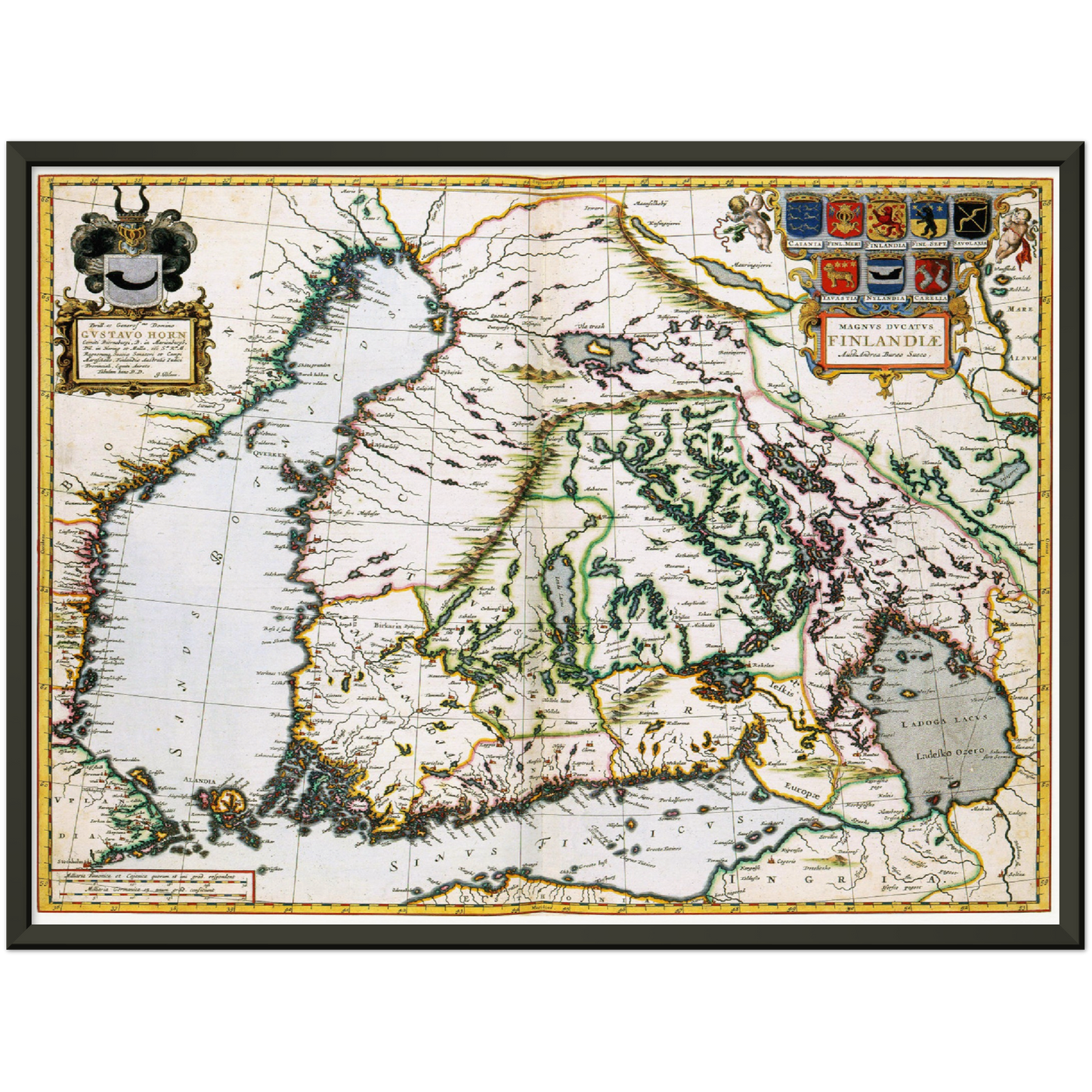 Historische Landkarte Finnland um 1690