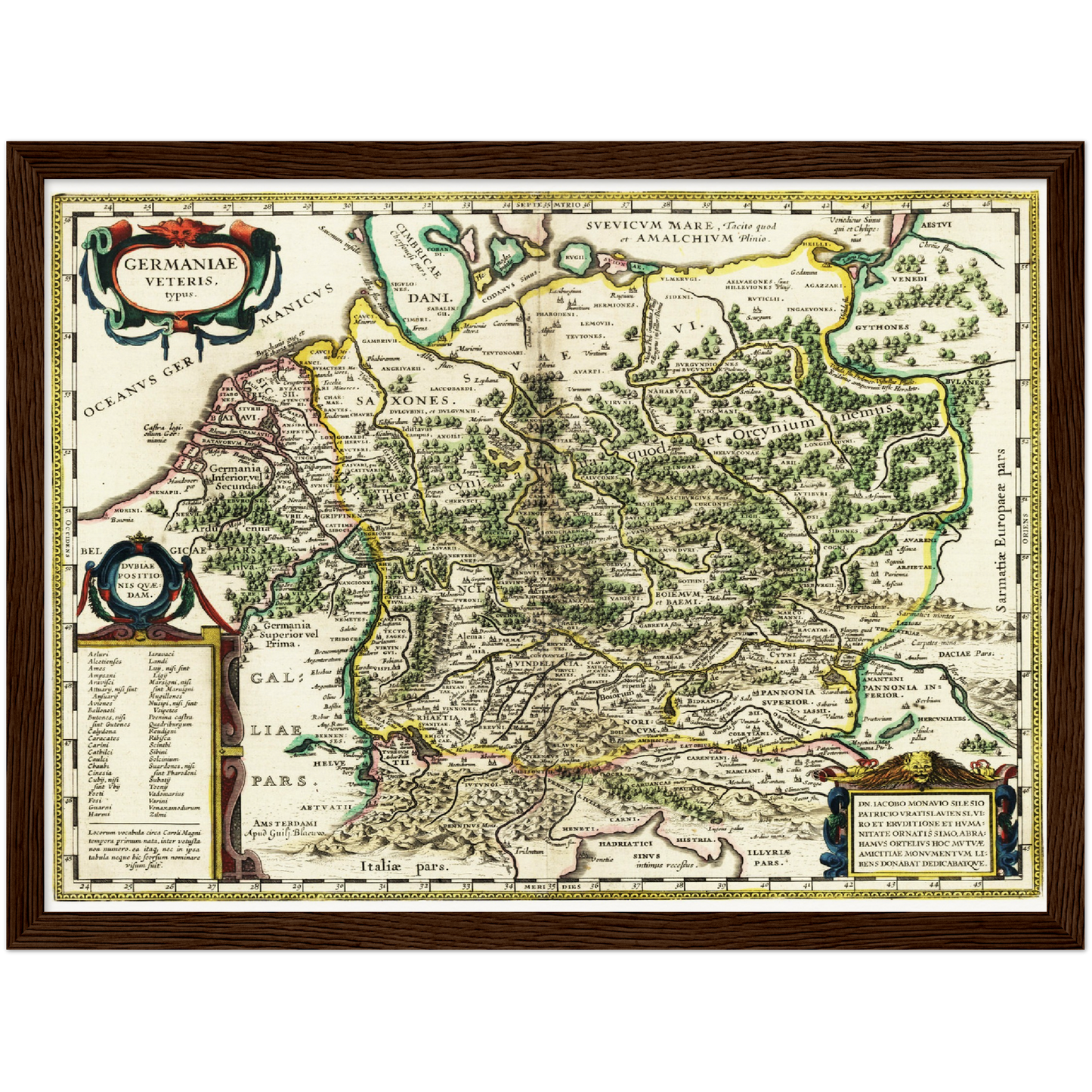 Historische Landkarte Historisches Germanien um 1647