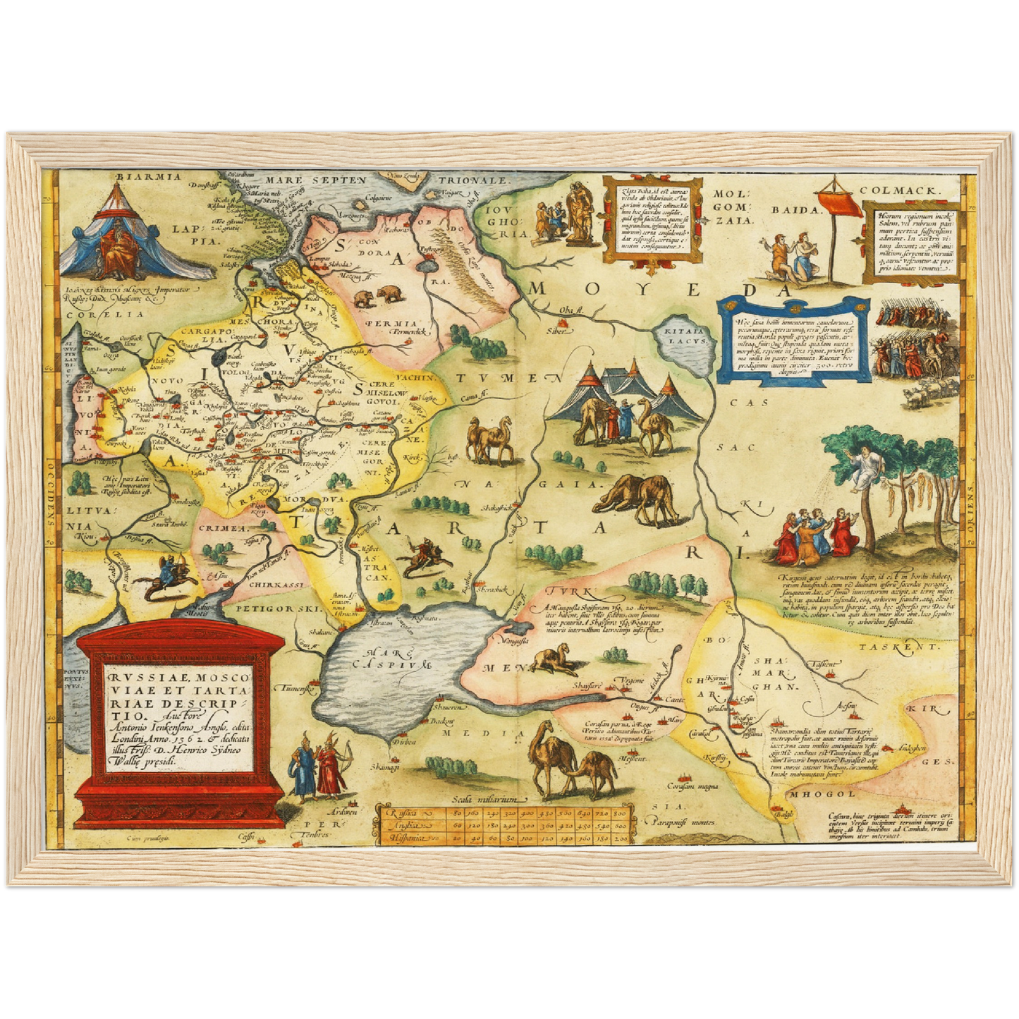 Historische Landkarte Russland um 1580