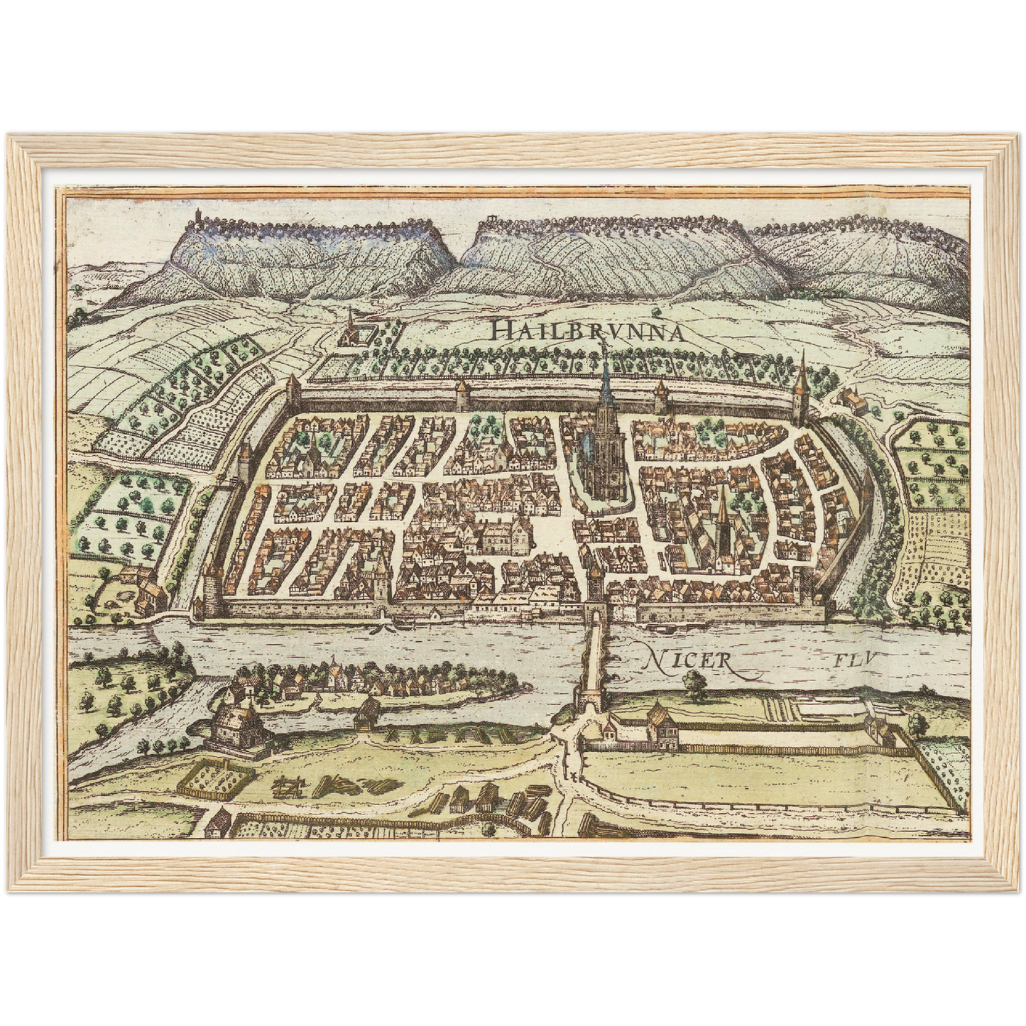 Historische Stadtansicht Heilbronn um 1609