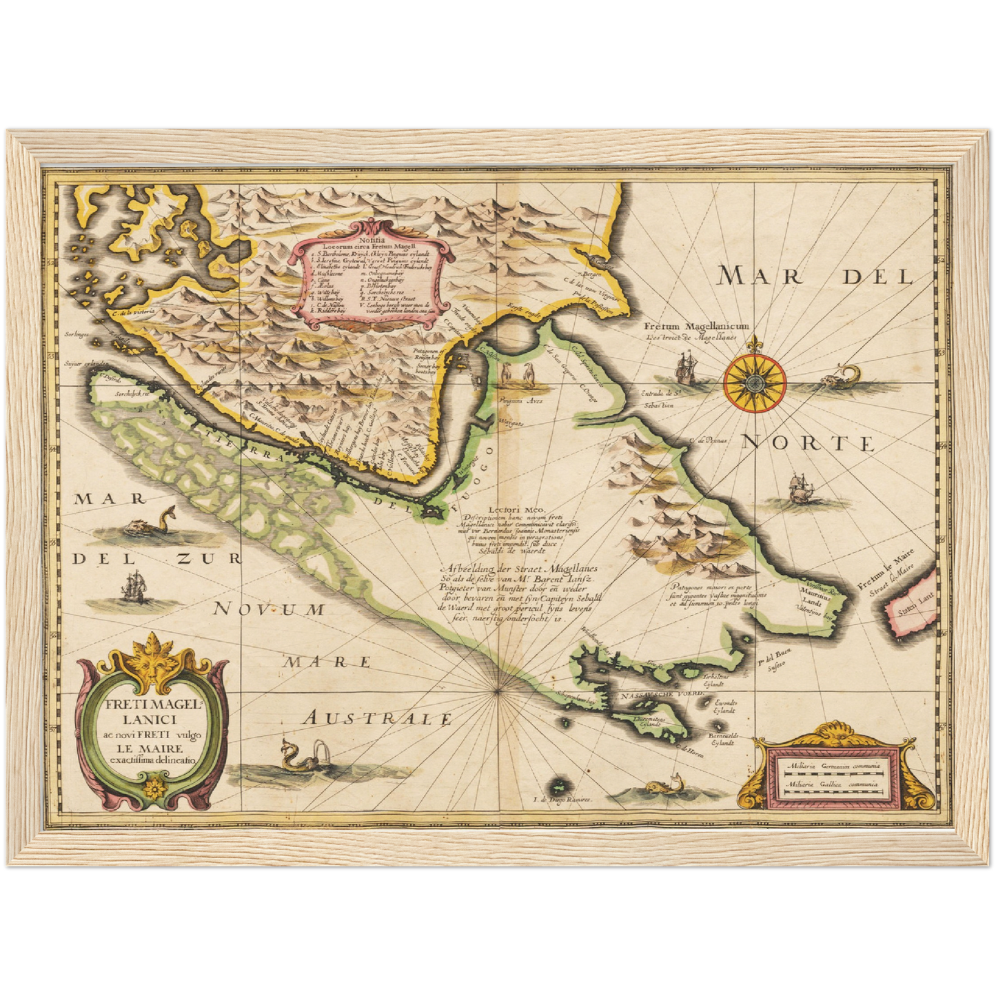 Historische Landkarte Kap Hoorn um 1635
