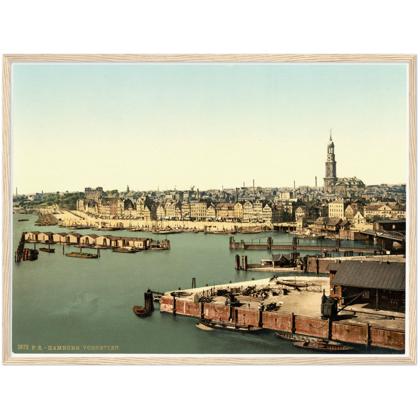 Historische Ansicht Hamburger Hafen um 1895