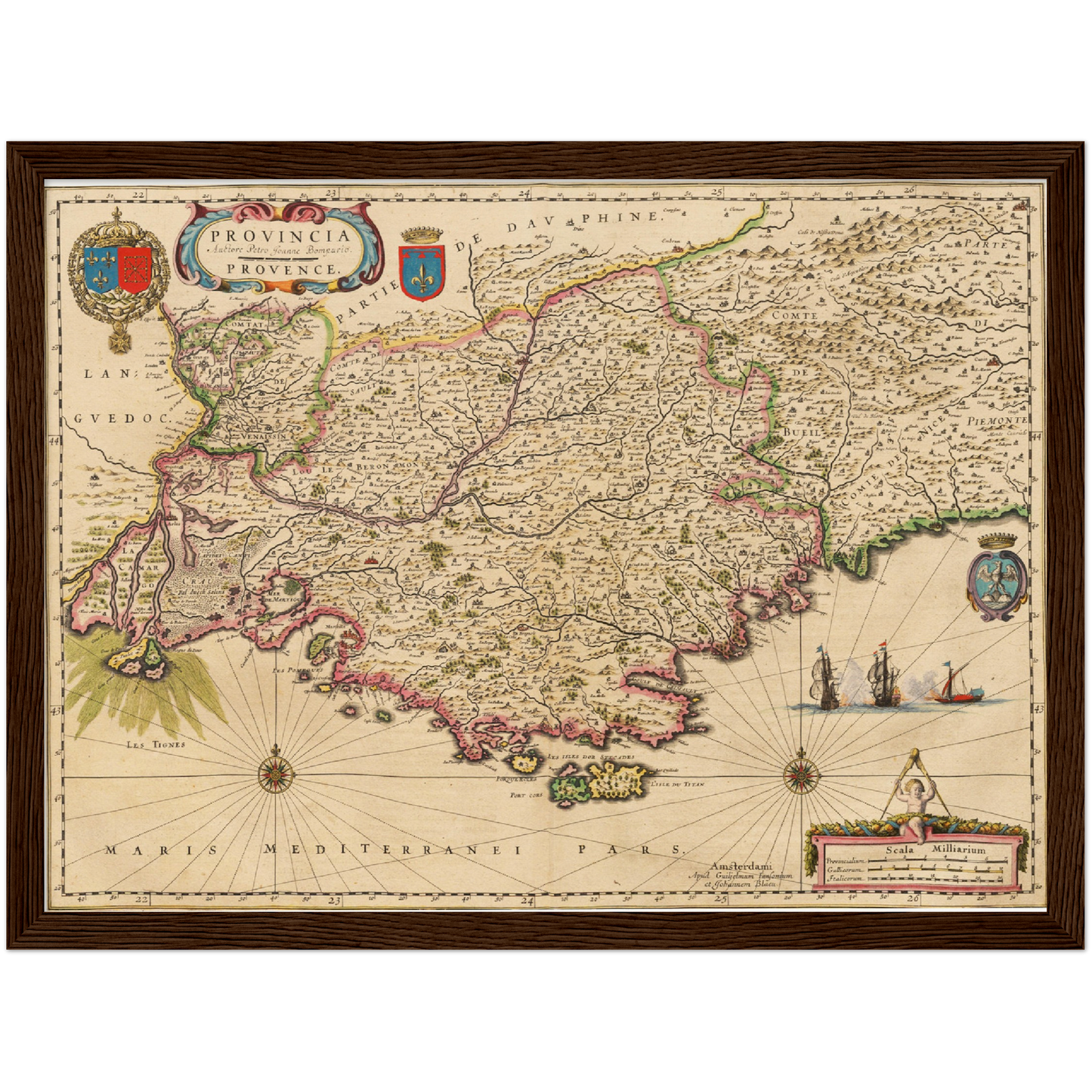 Historische Landkarte Provence um 1635