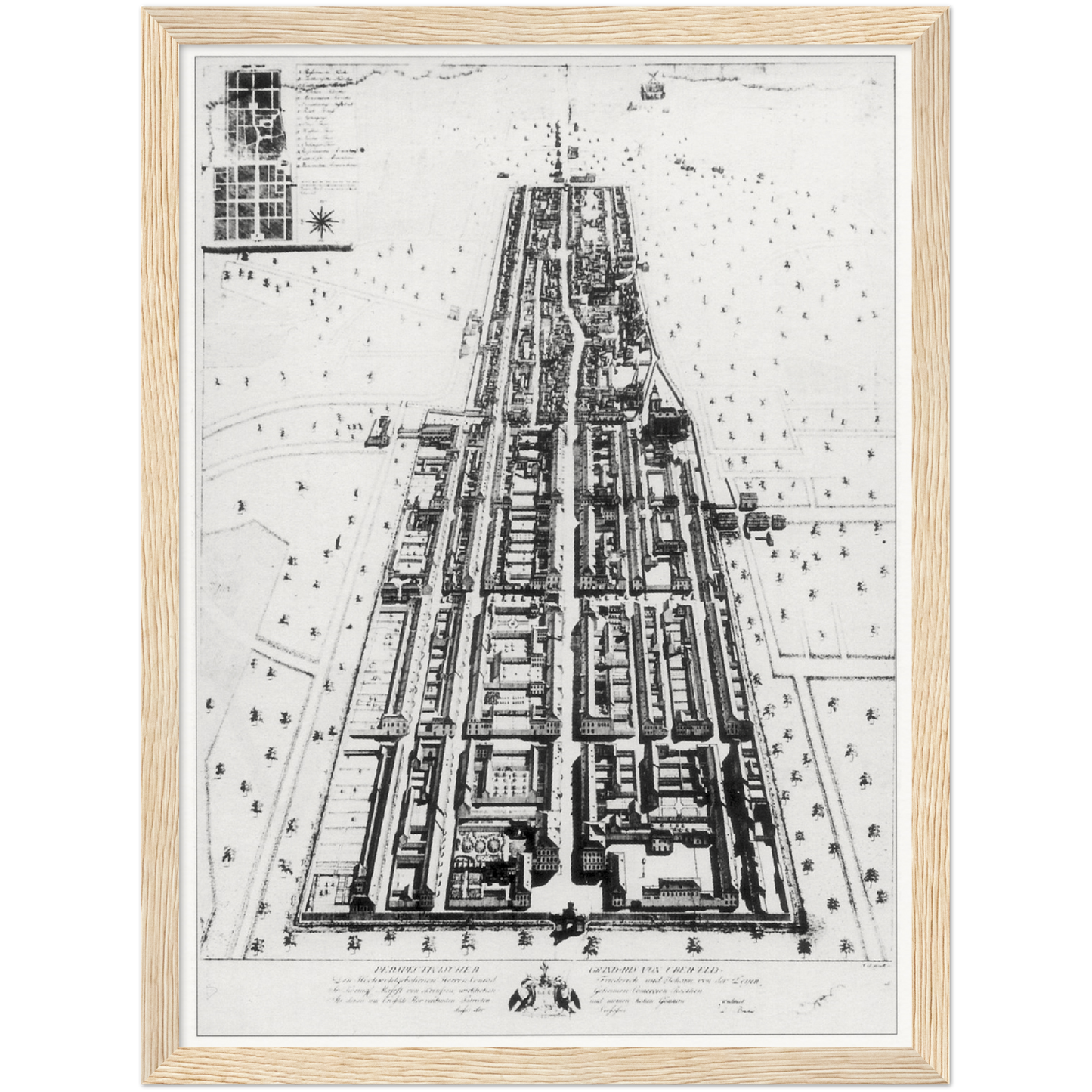 Historische Stadtansicht Krefeld um 1786