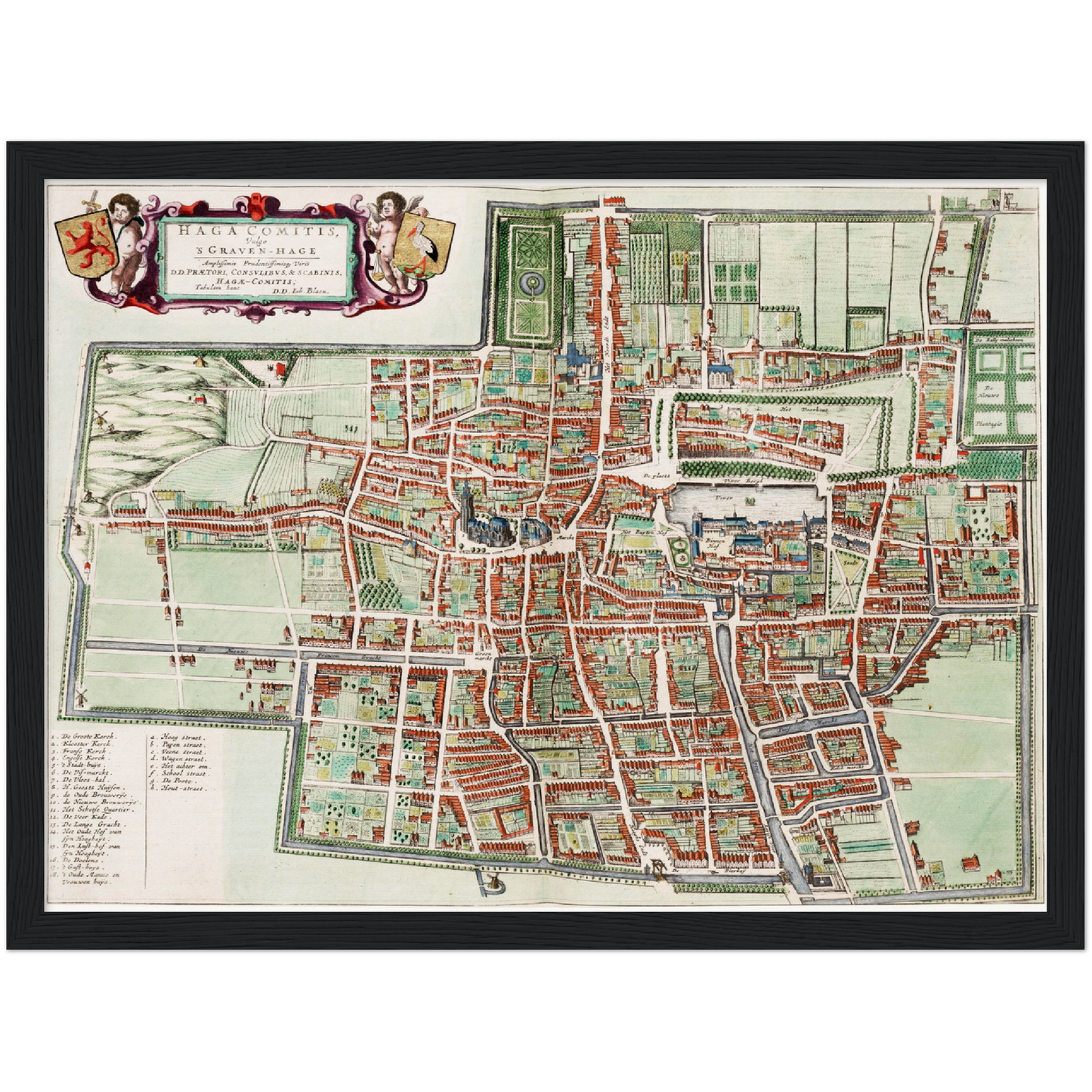 Historischer Stadtplan Den Haag um 1649