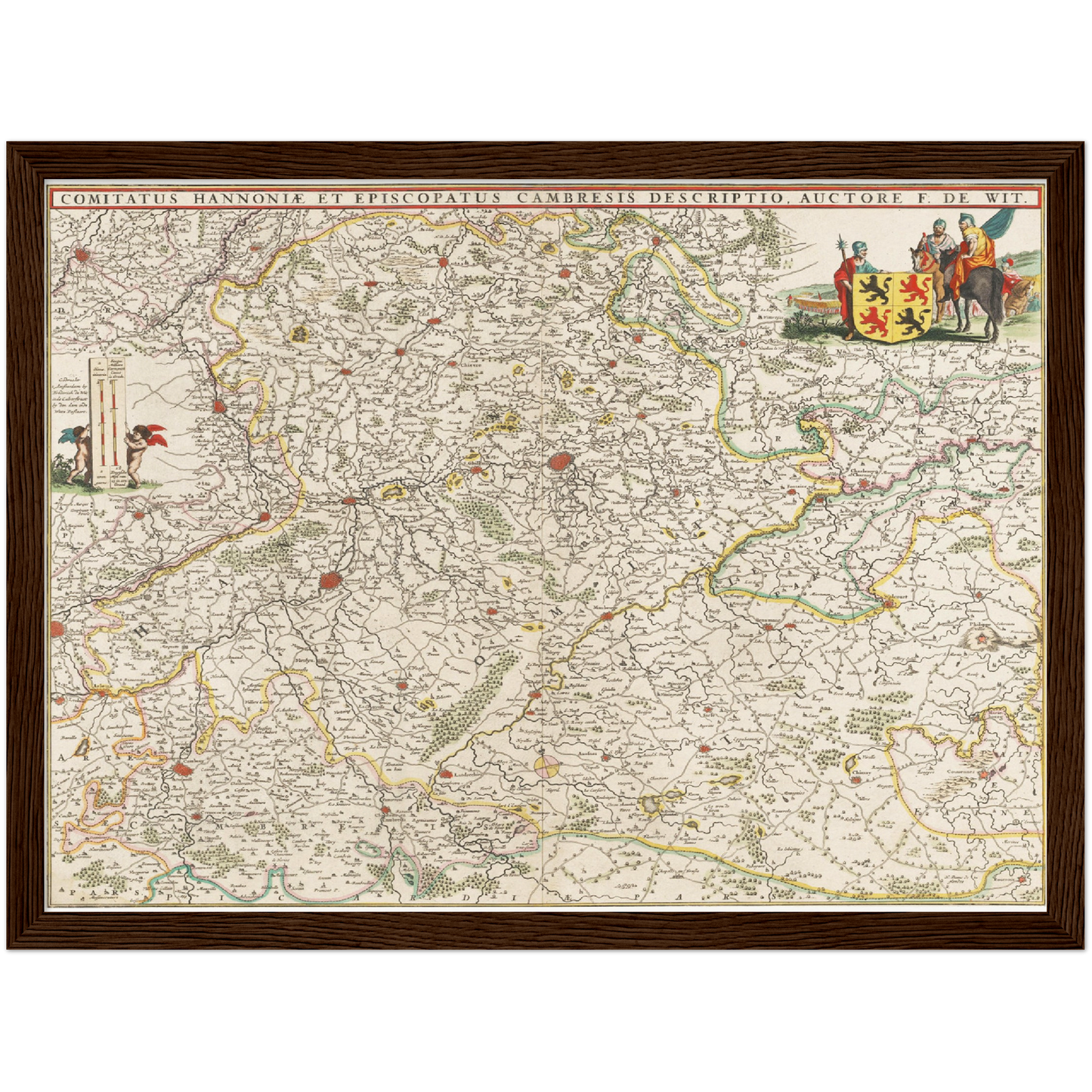 Historische Landkarte Hennegau um 1670