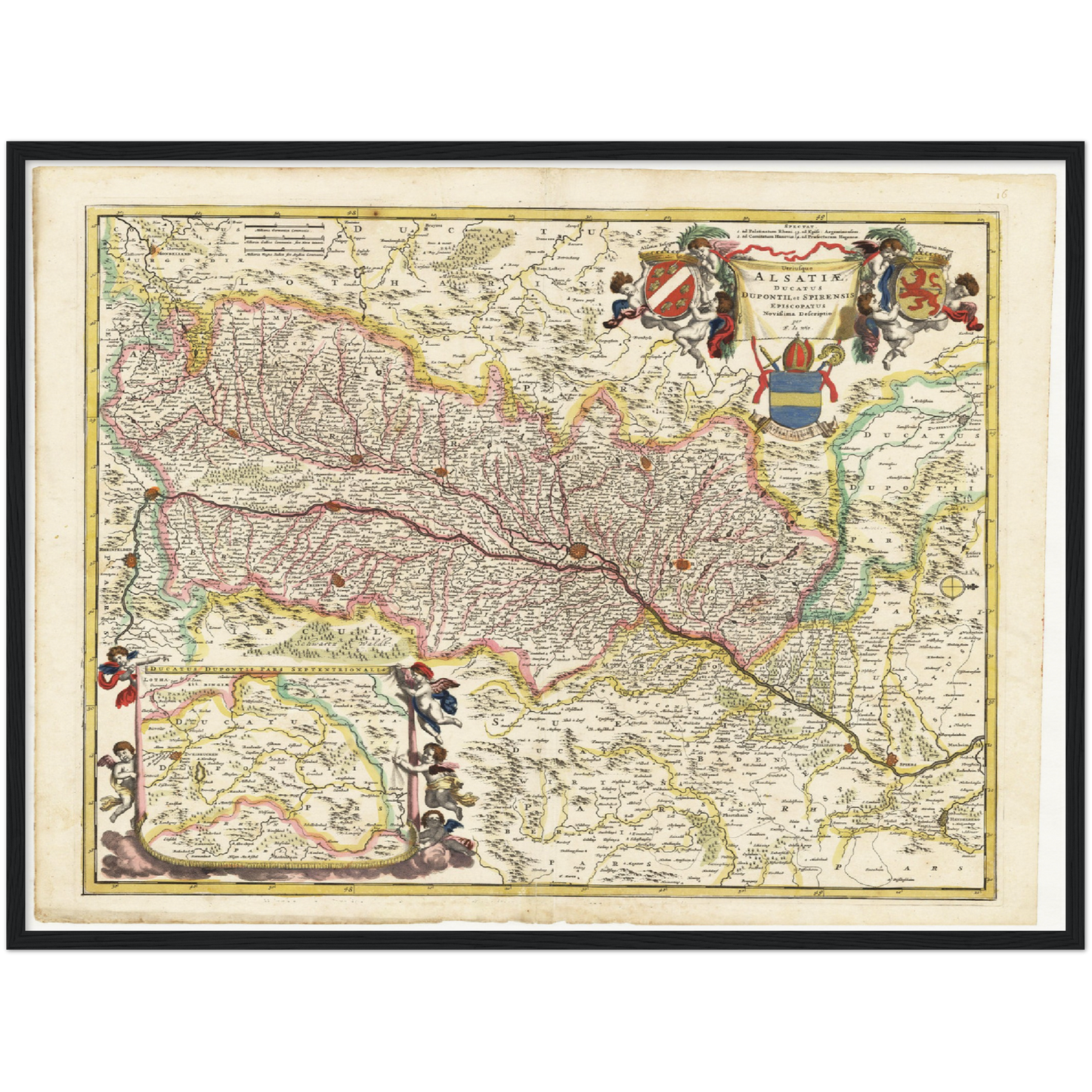 Historische Landkarte Baden um 1680