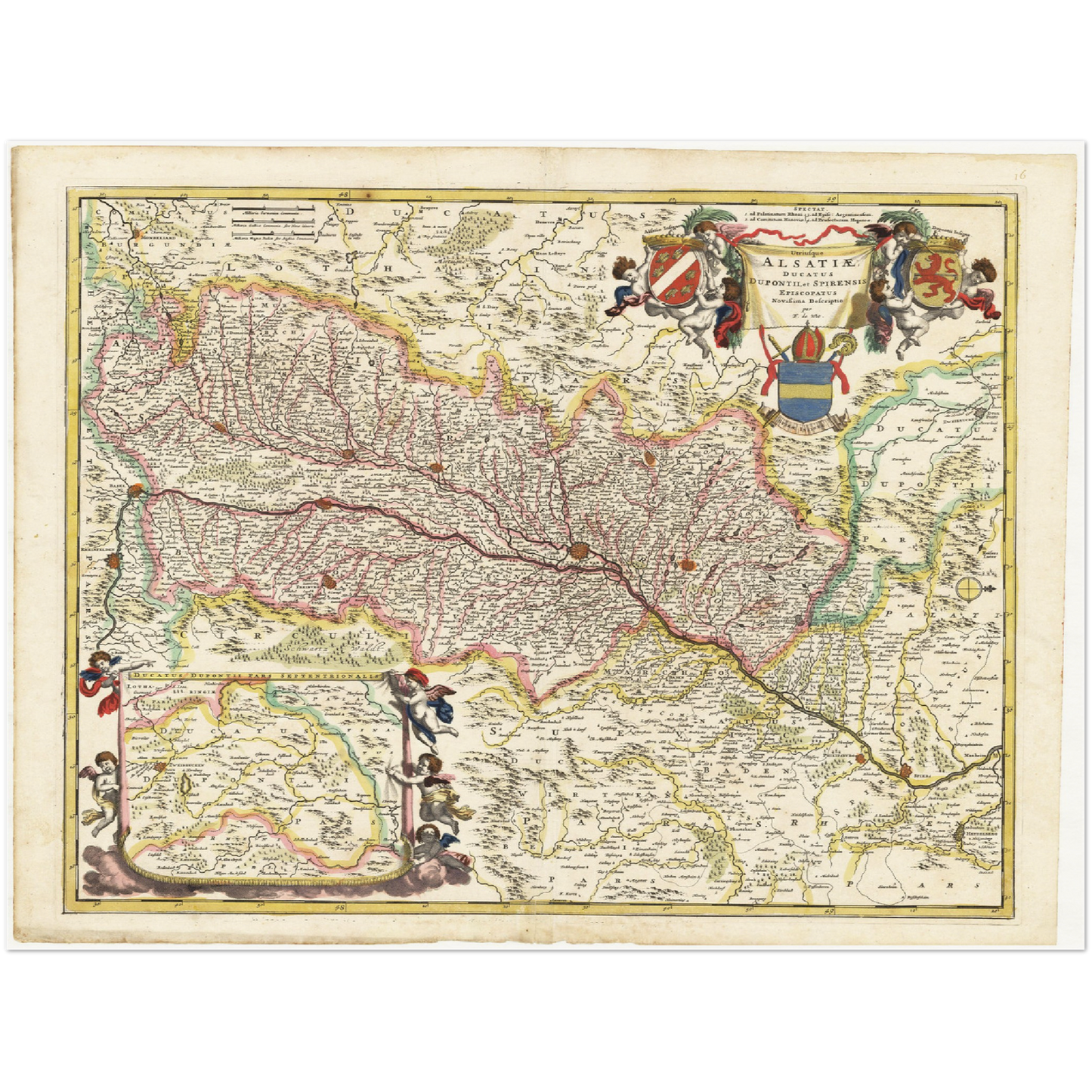 Historische Landkarte Baden um 1680
