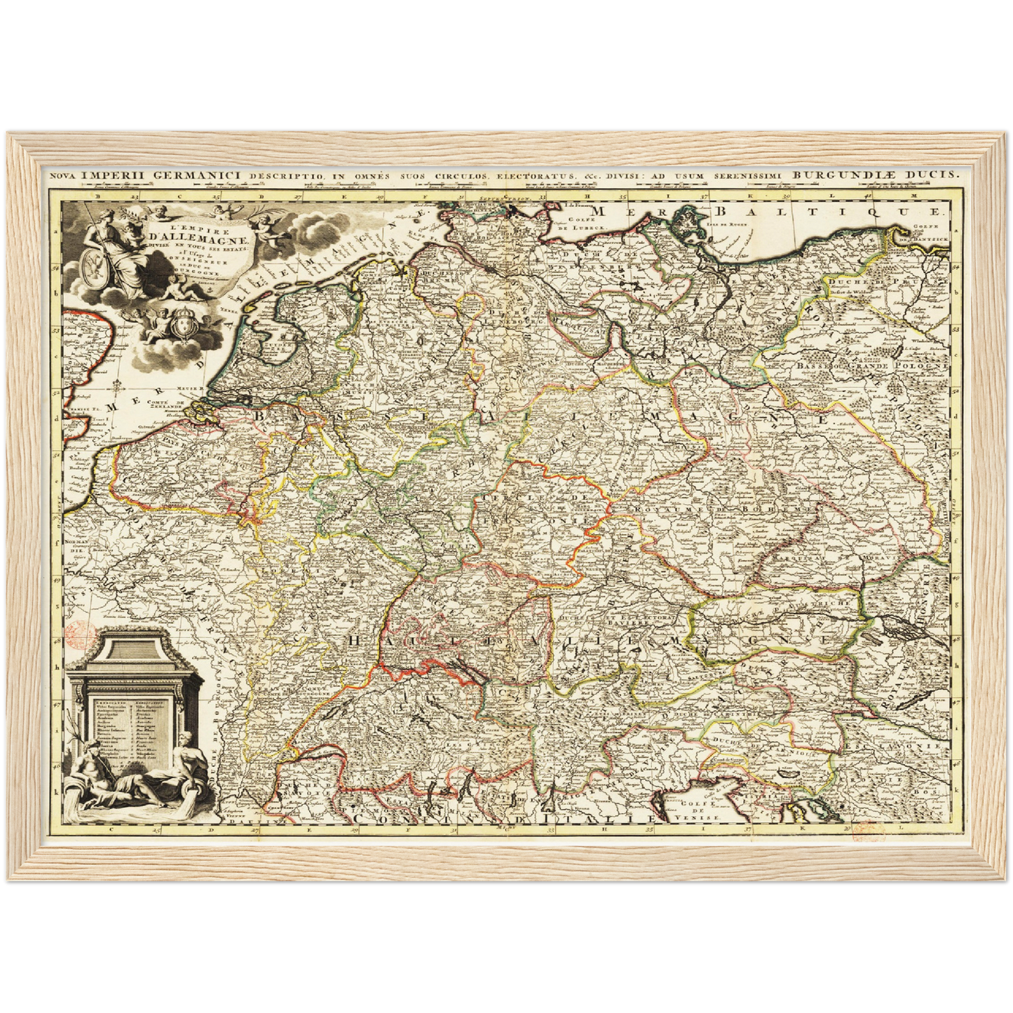 Historische Landkarte Deutschland um 1690