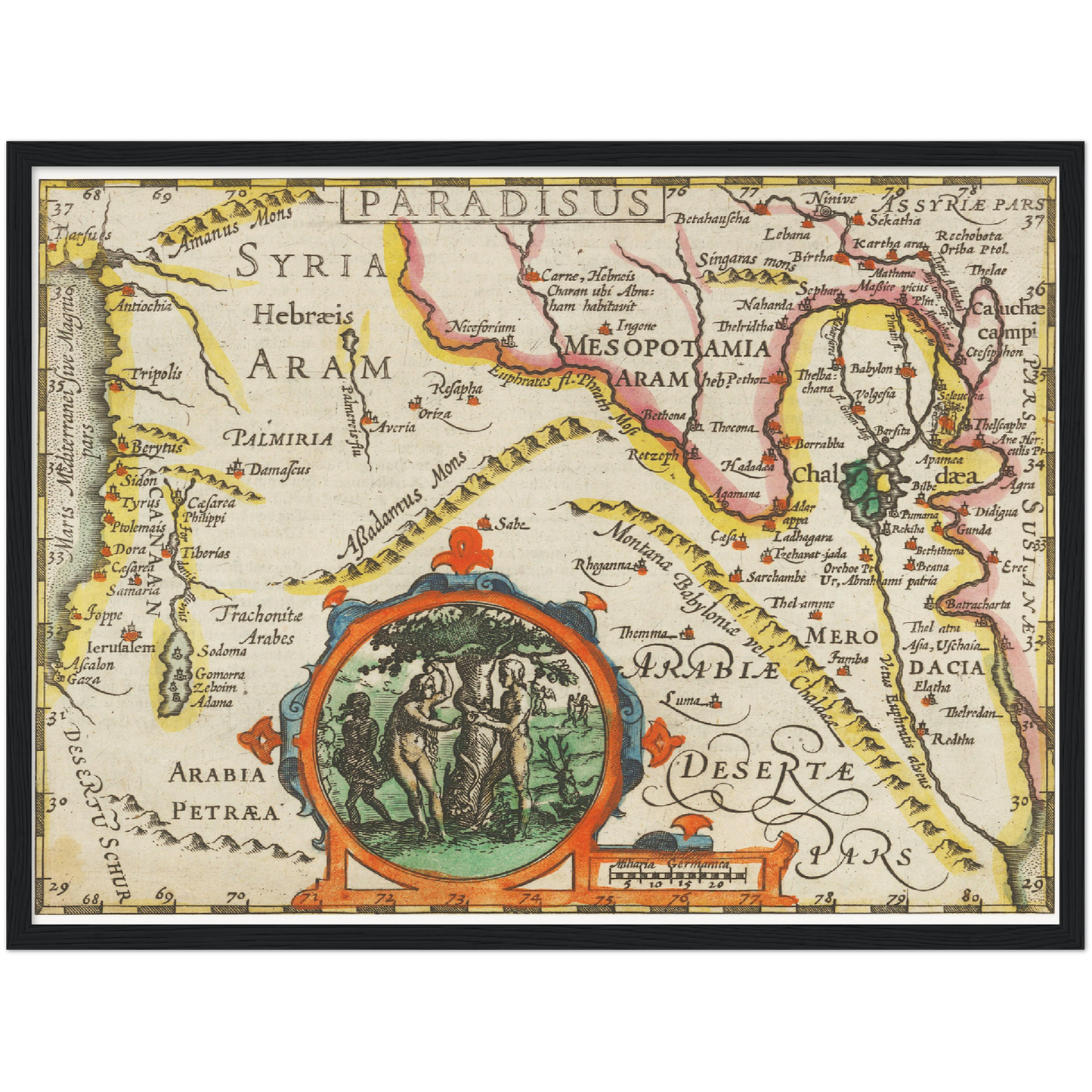 Historische Landkarte Syrien um 1609