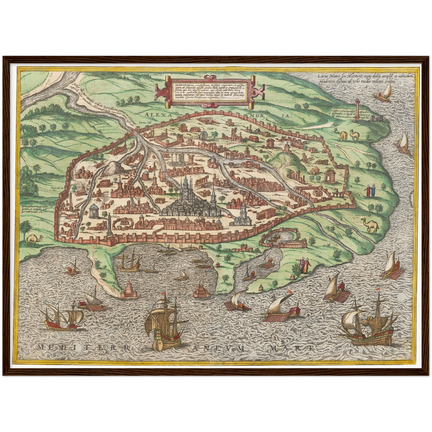 Historischer Stadtansicht Alexandria um 1582