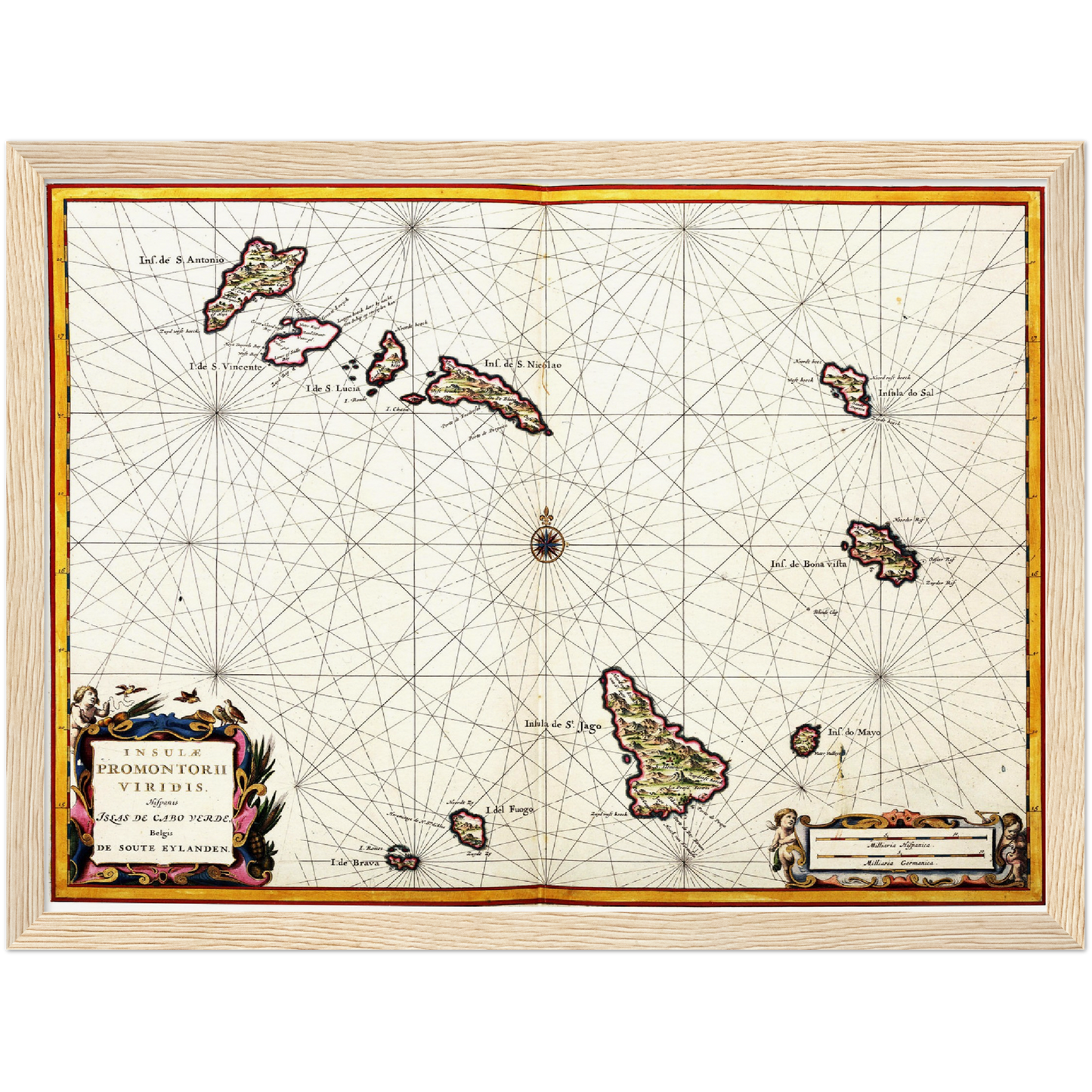 Historische Landkarte Kapverden um 1690