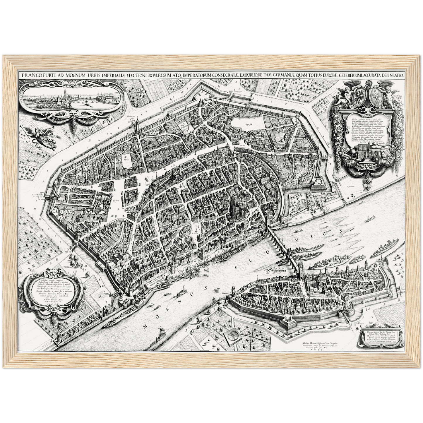 Historischer Stadtplan Frankfurt am Main um 1628