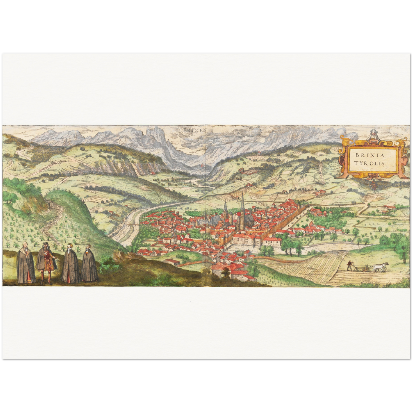 Historische Stadtansicht Brixen um 1592