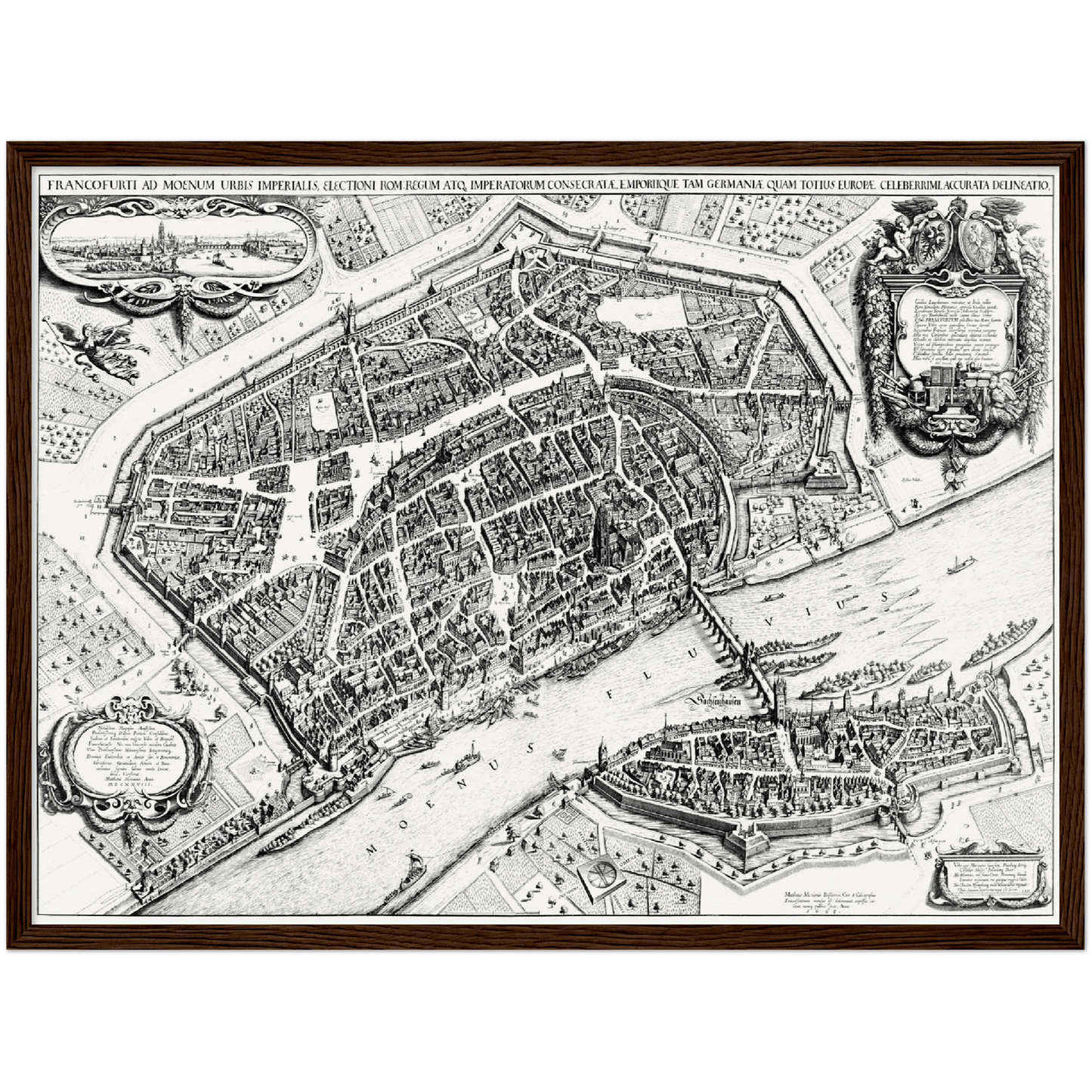 Historischer Stadtplan Frankfurt am Main um 1628