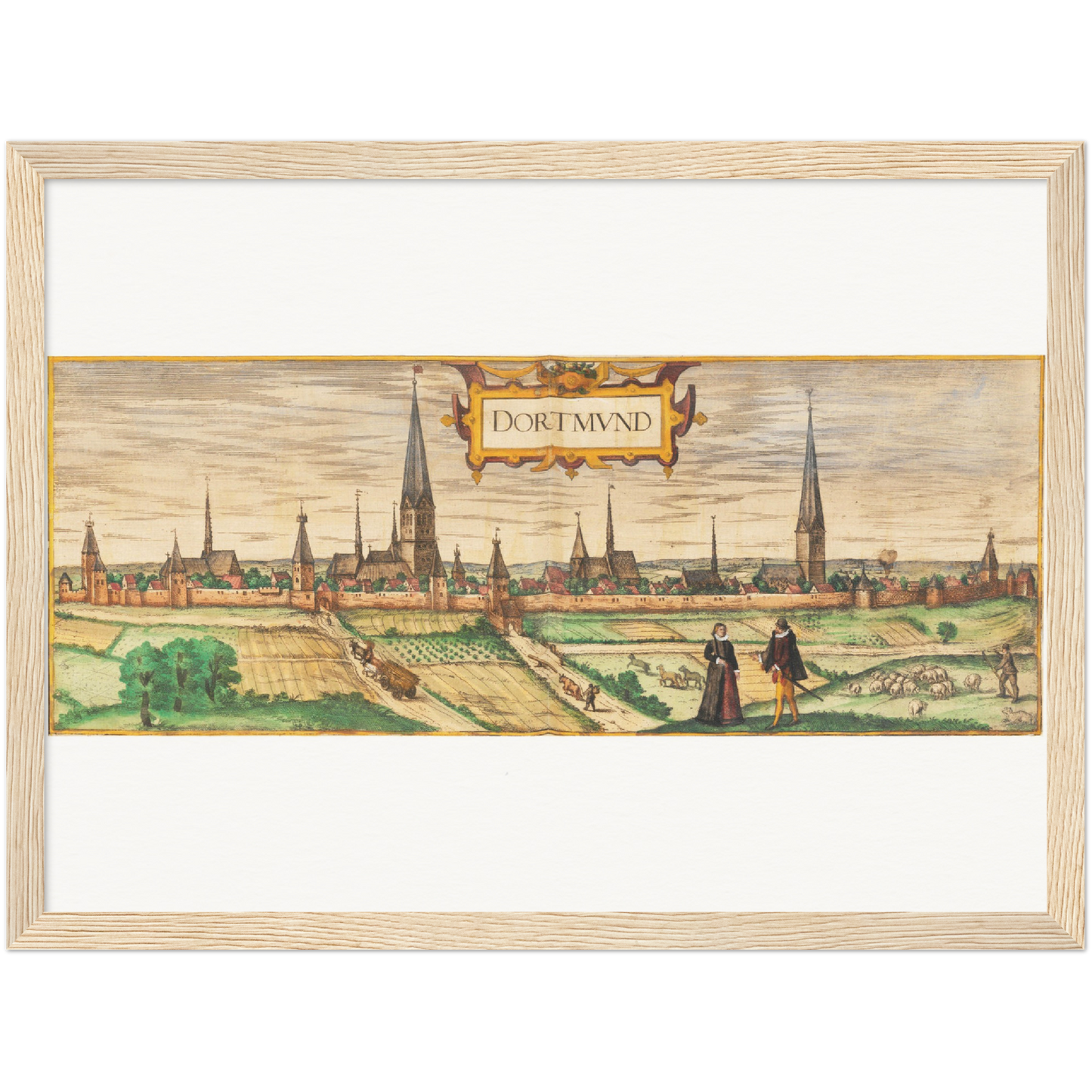 Historische Stadtansicht Dortmund um 1592