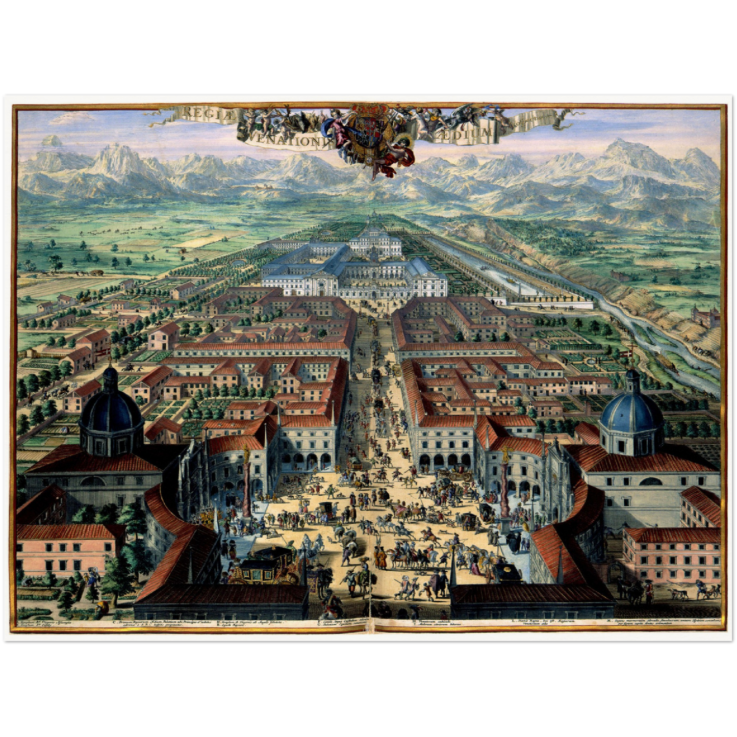 Historische Stadtansicht Turin um 1682
