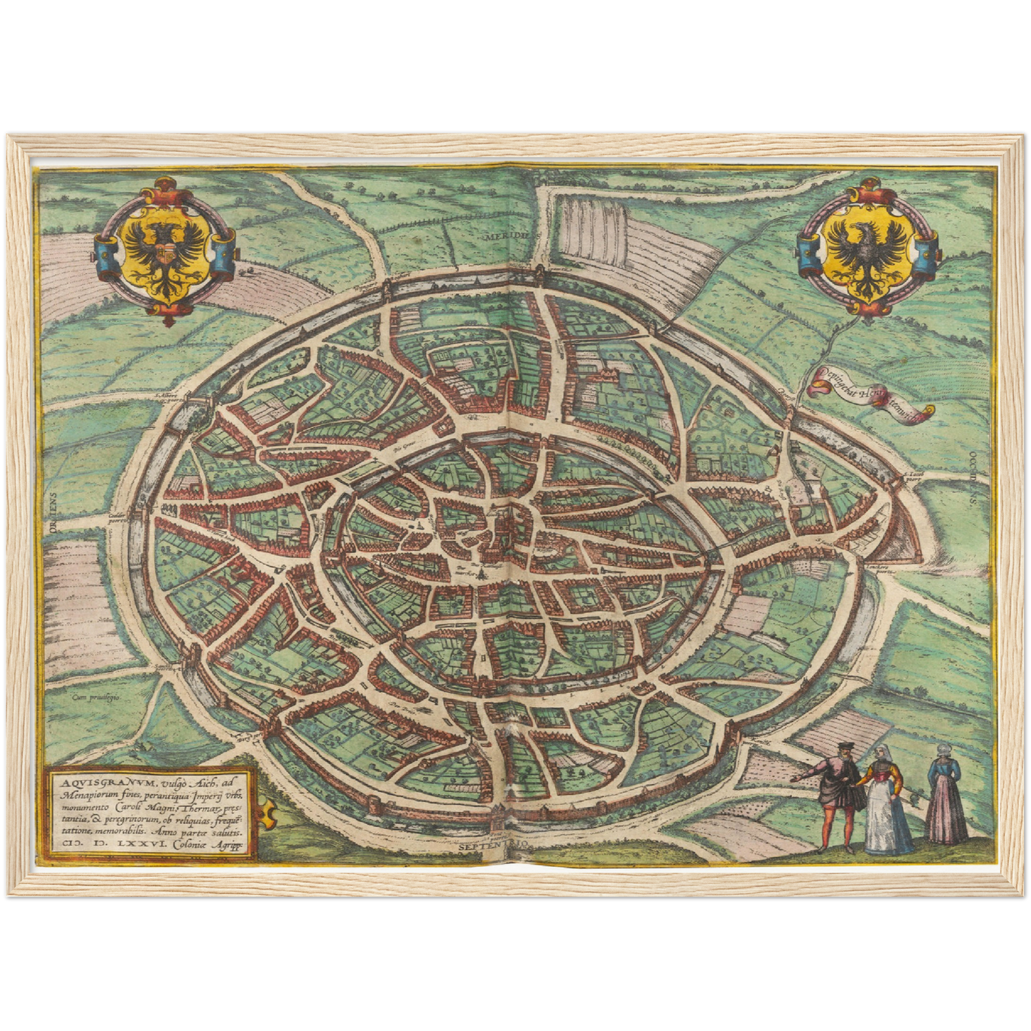 Historischer Stadtplan Aachen um 1570