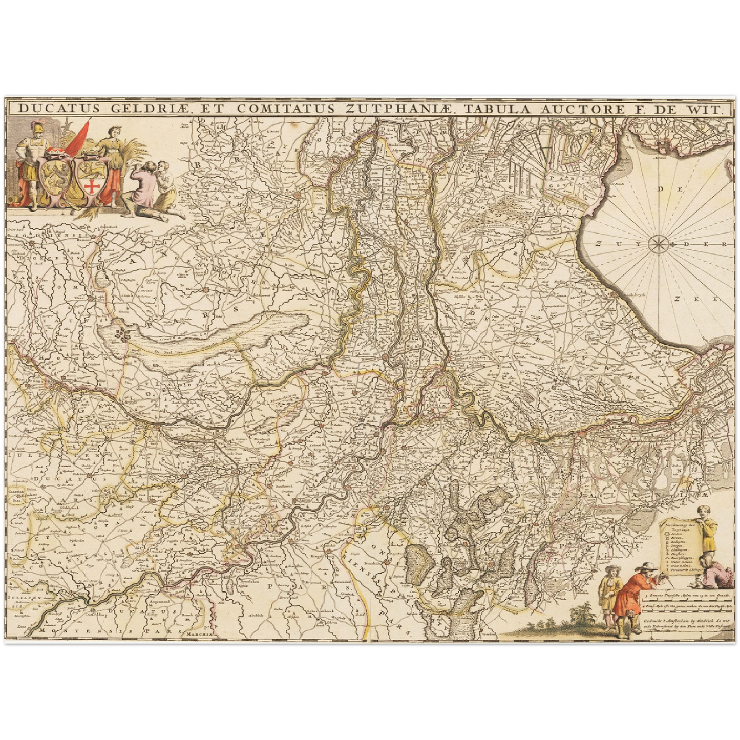 Historische Landkarte Geldern um 1635
