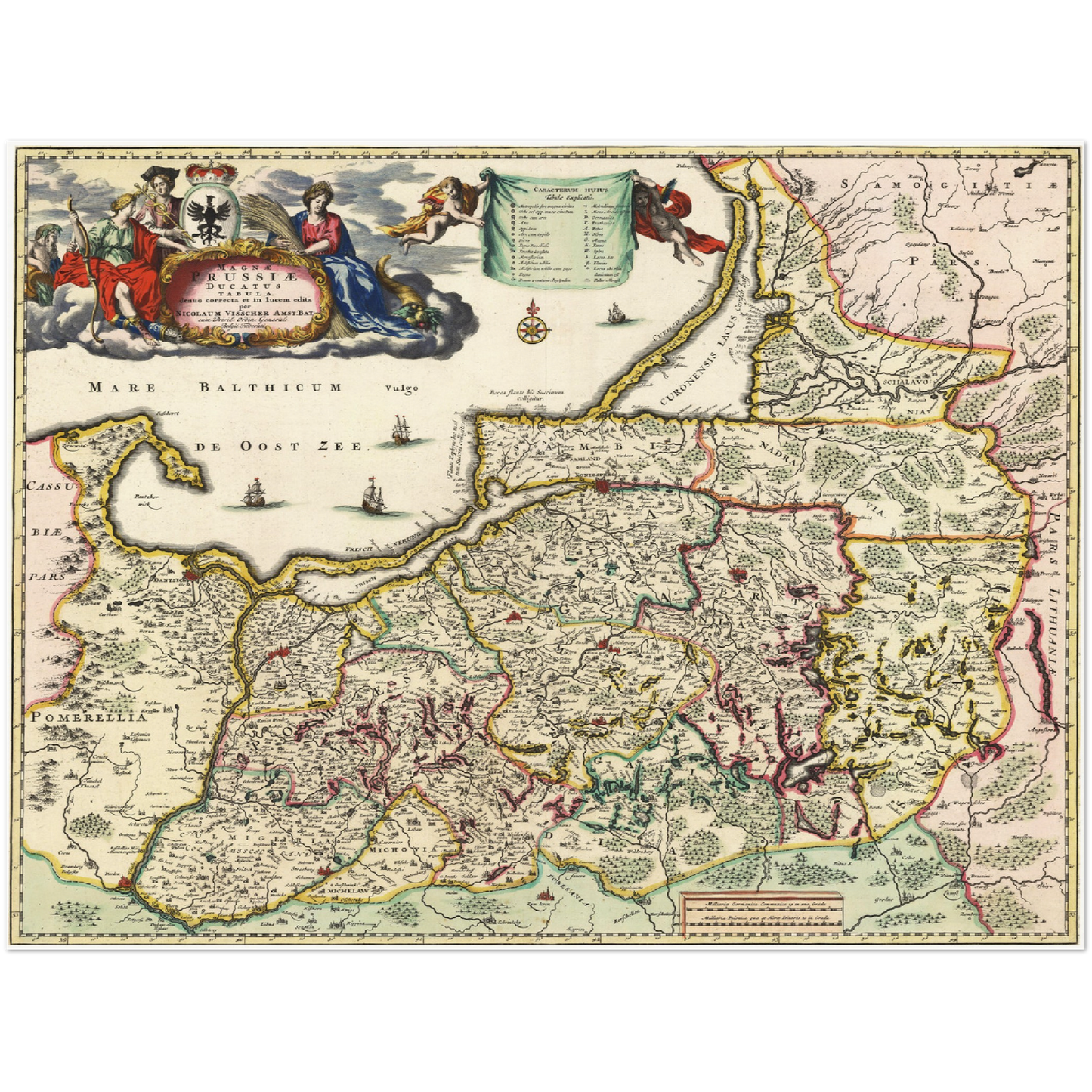 Historische Landkarte Preußen um 1680