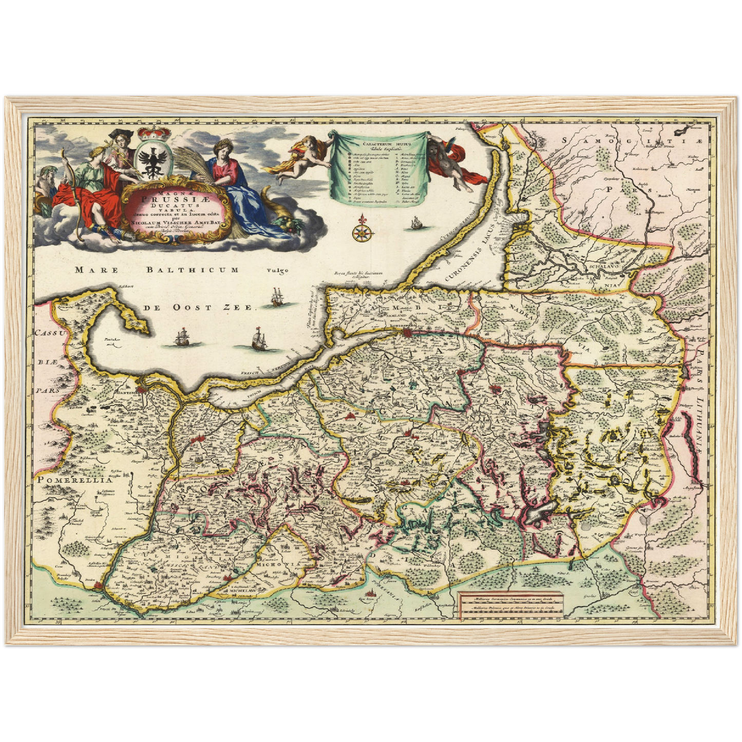 Historische Landkarte Preußen um 1680