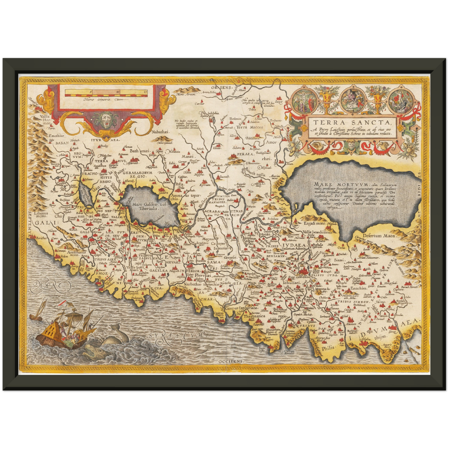 Historische Landkarte Heiliges Land um 1609