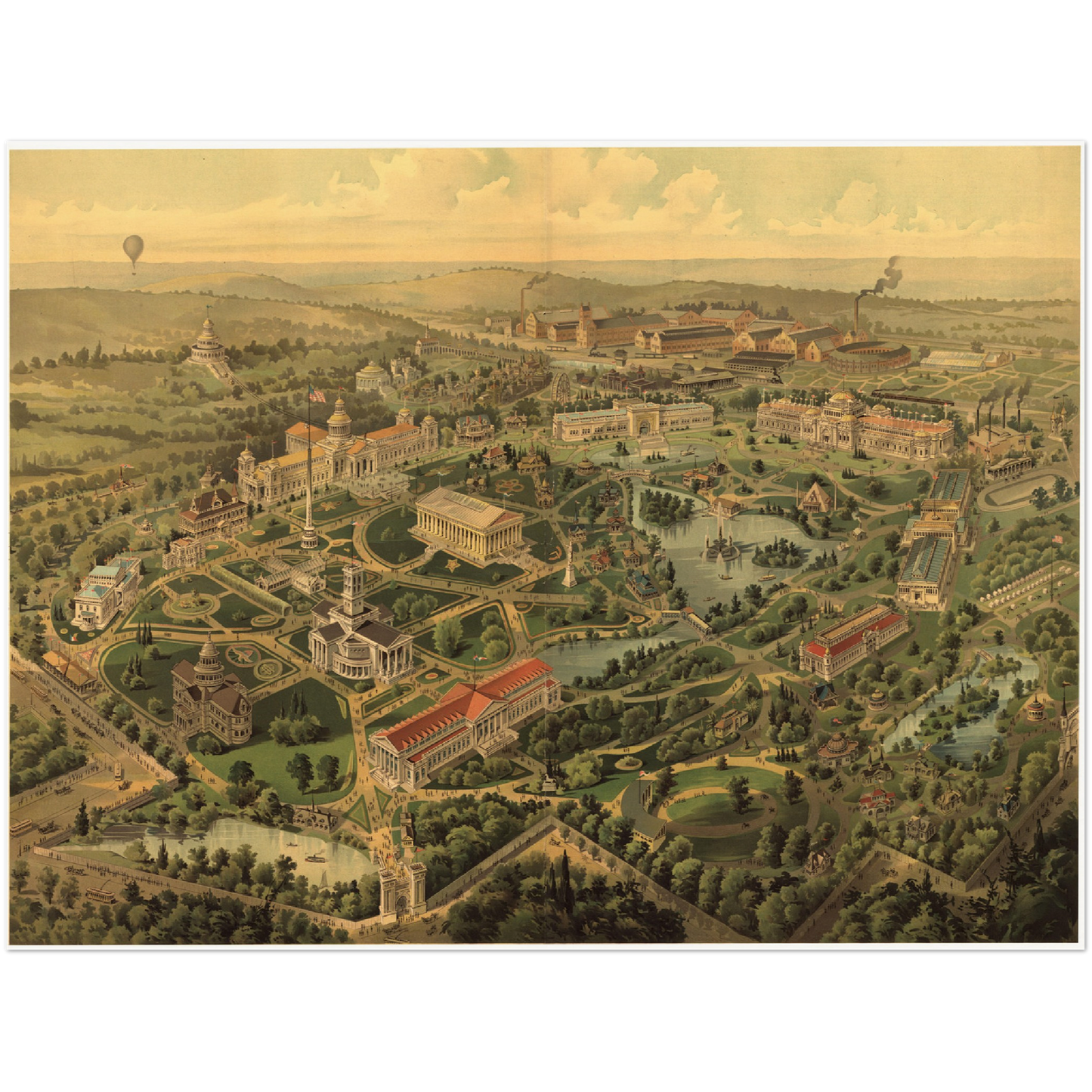 Historische Stadtansicht Nashville um 1897