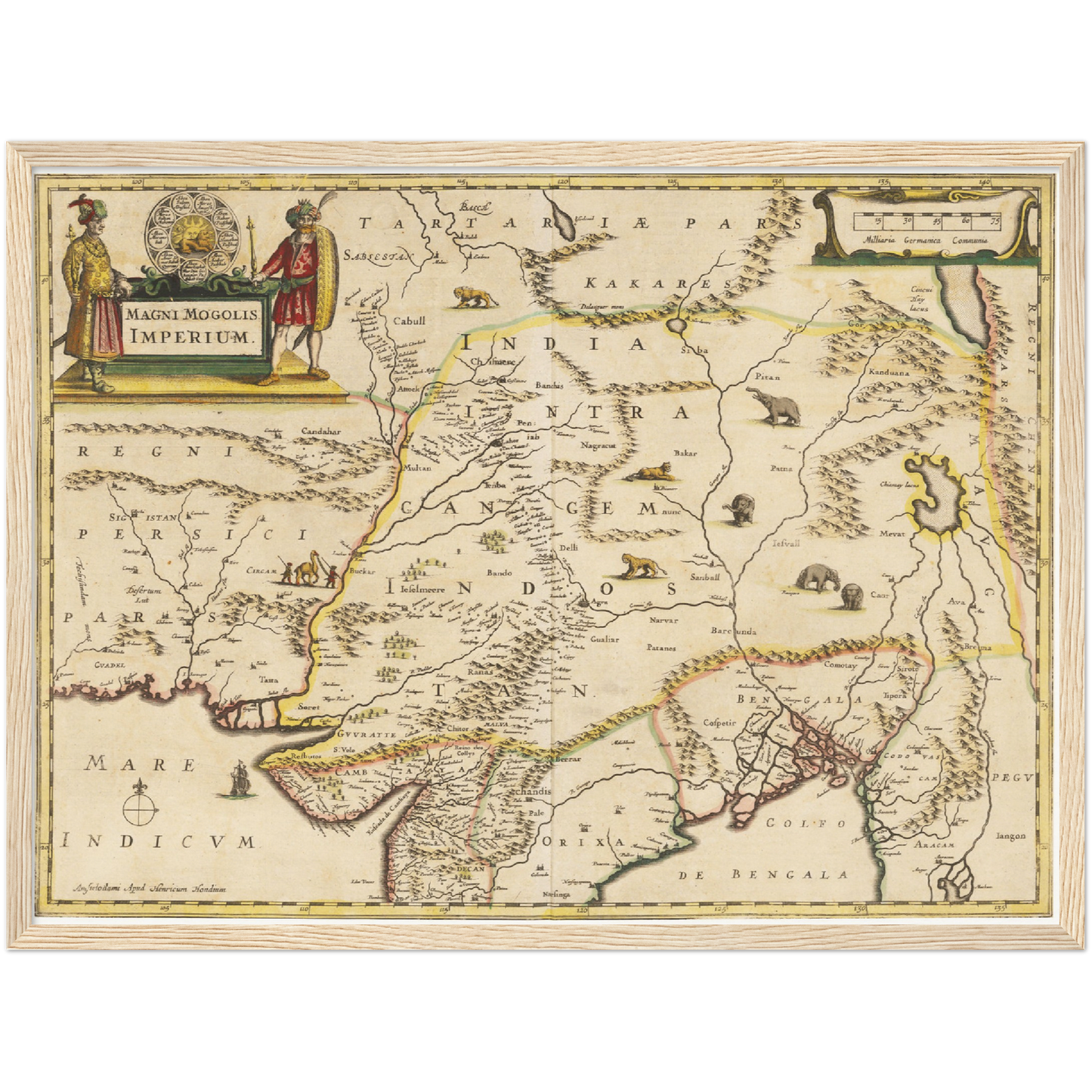 Historische Landkarte Mongolisches Imperium um 1638
