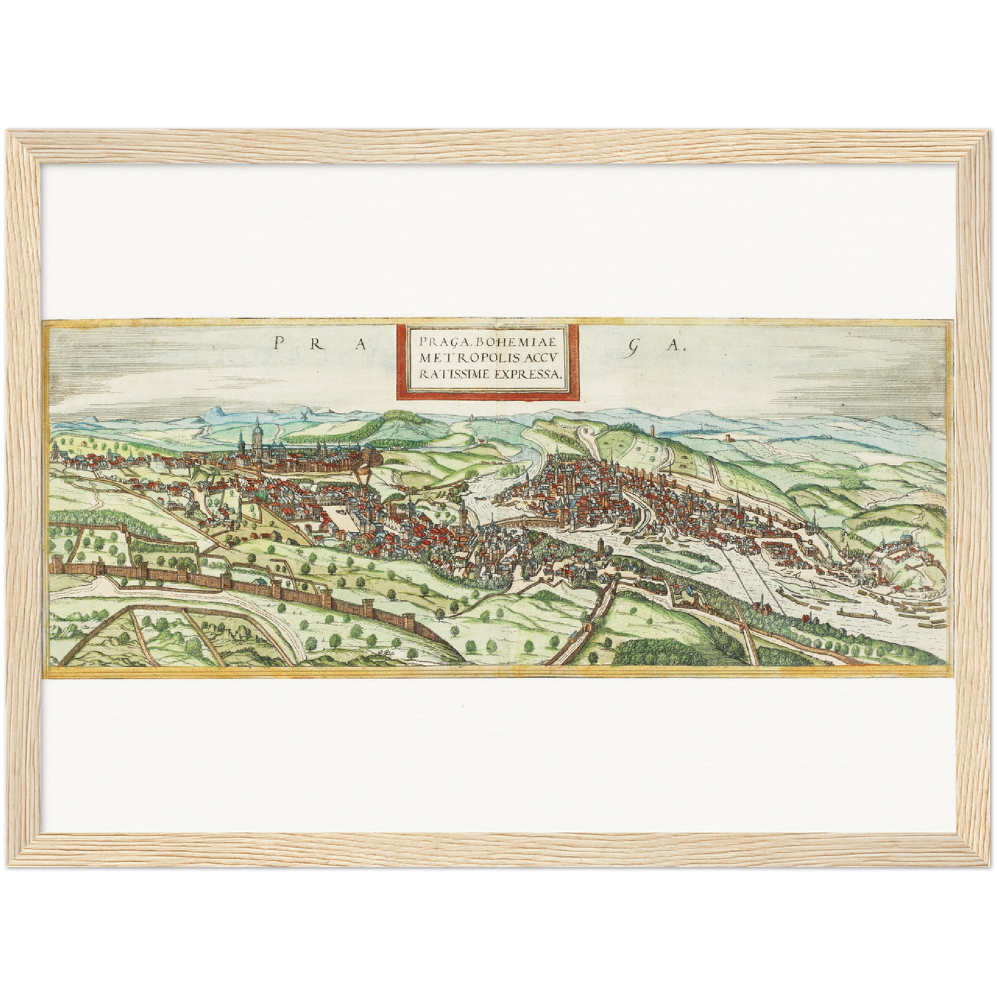 Historische Stadtansicht Prag um 1580