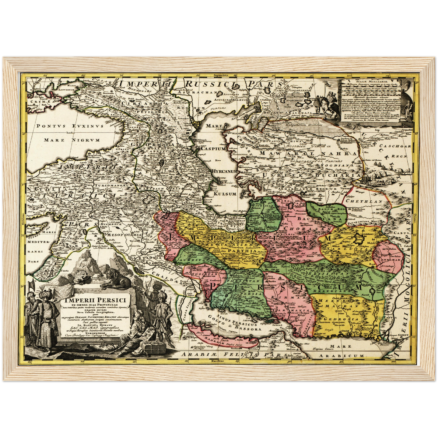 Historische Landkarte Persien um 1750