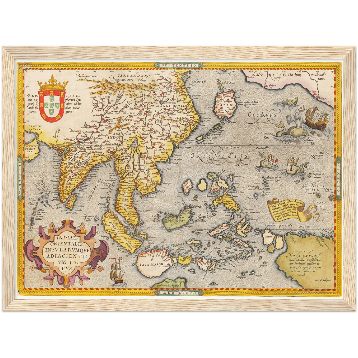 Historische Landkarte Südostasien um 1609