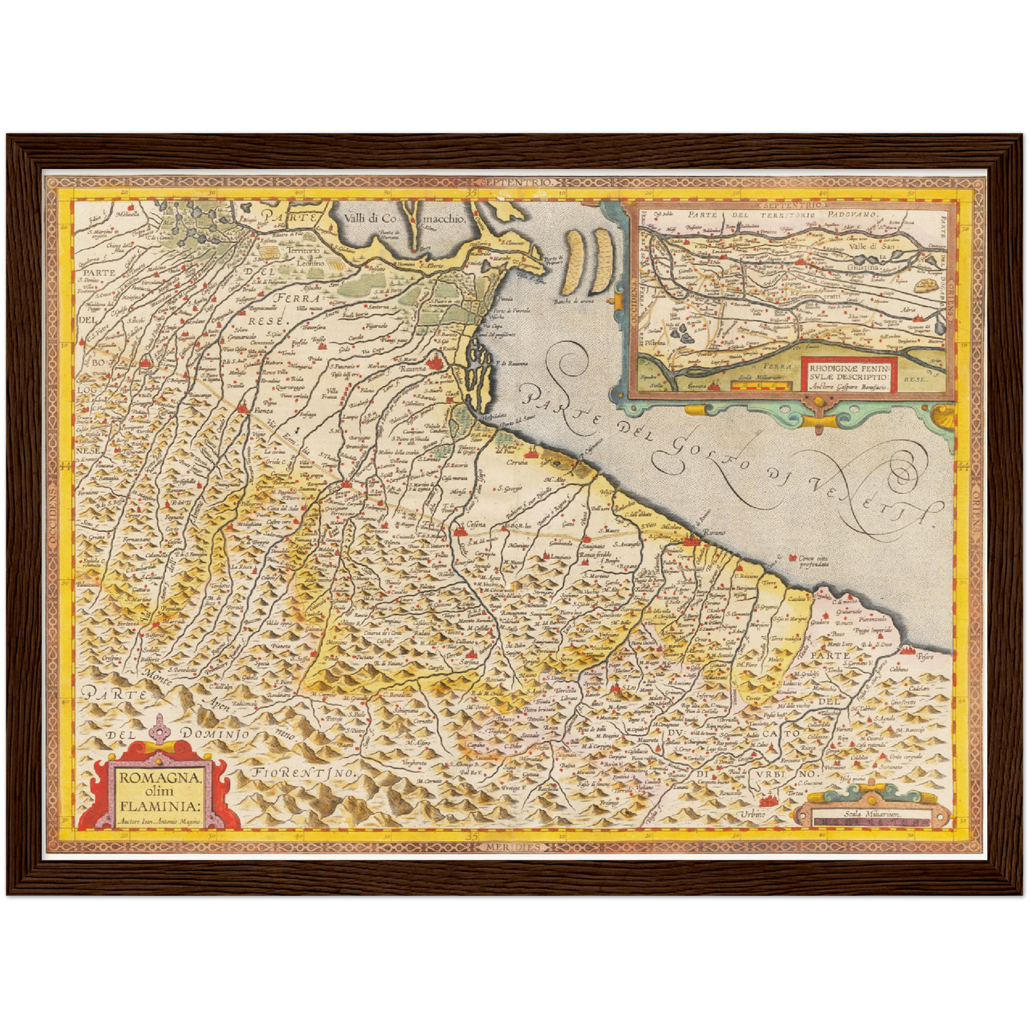 Historische Landkarte Emilia-Romagna um 1609