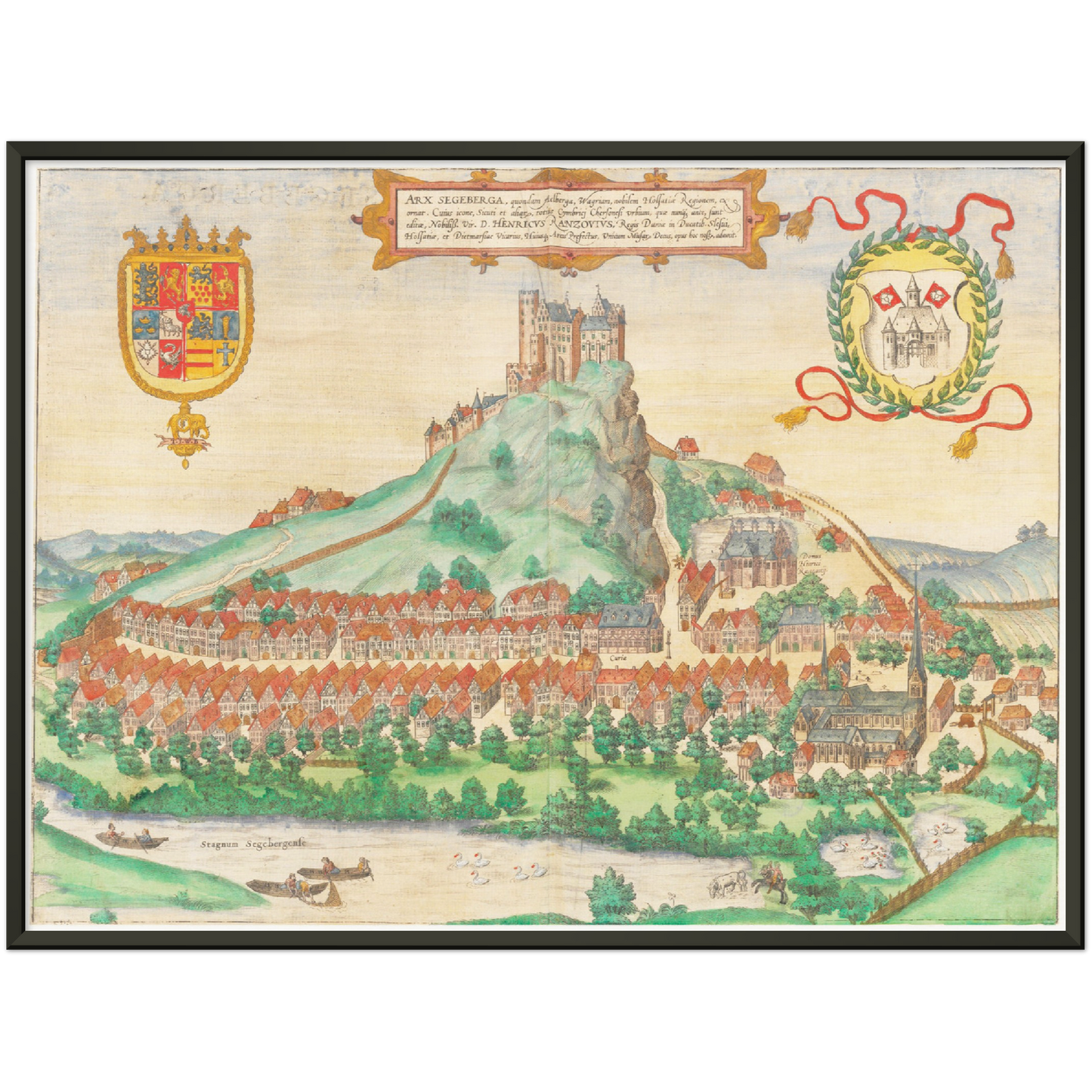 Historische Stadtansicht Segeberg um 1592