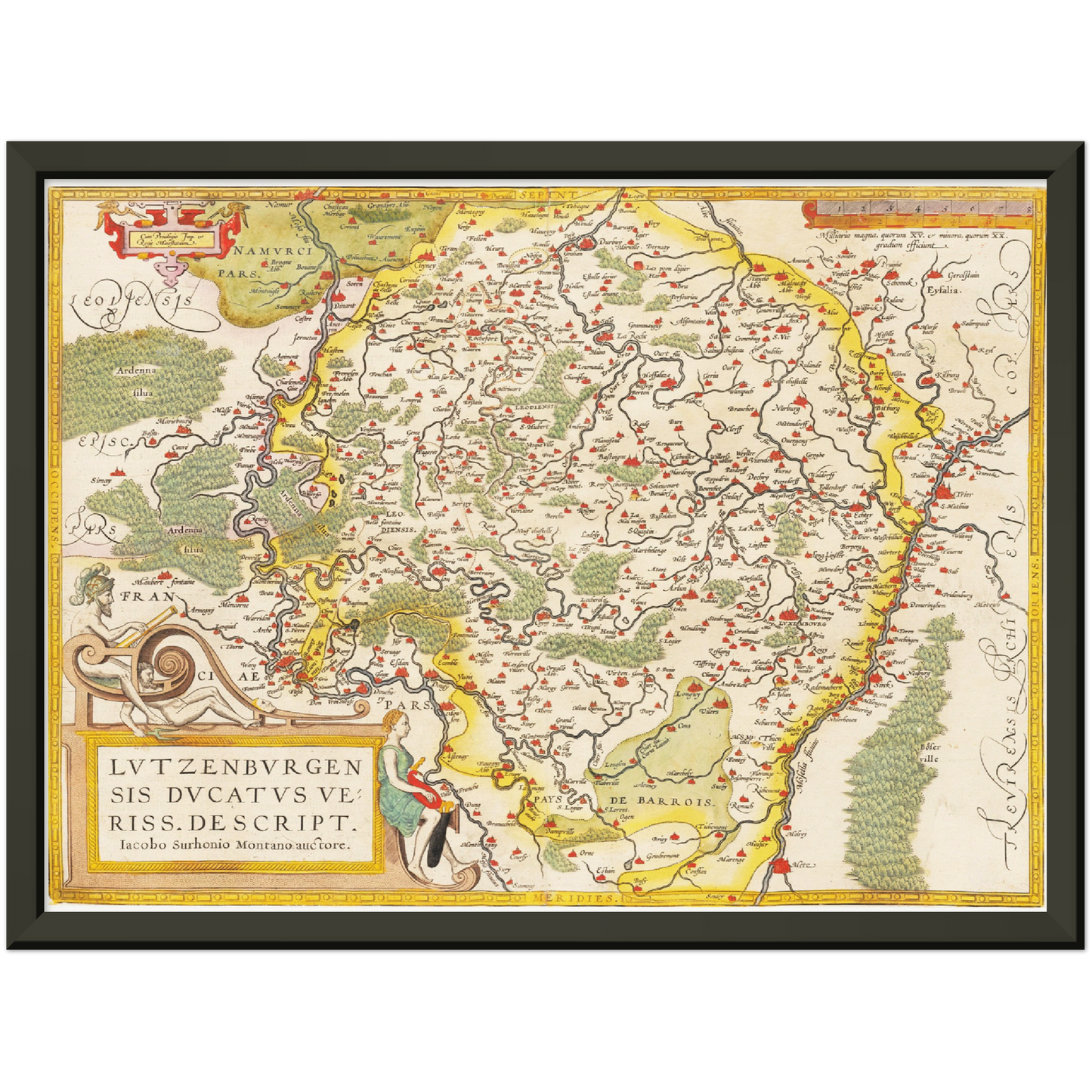 Historische Landkarte Luxemburg um 1609