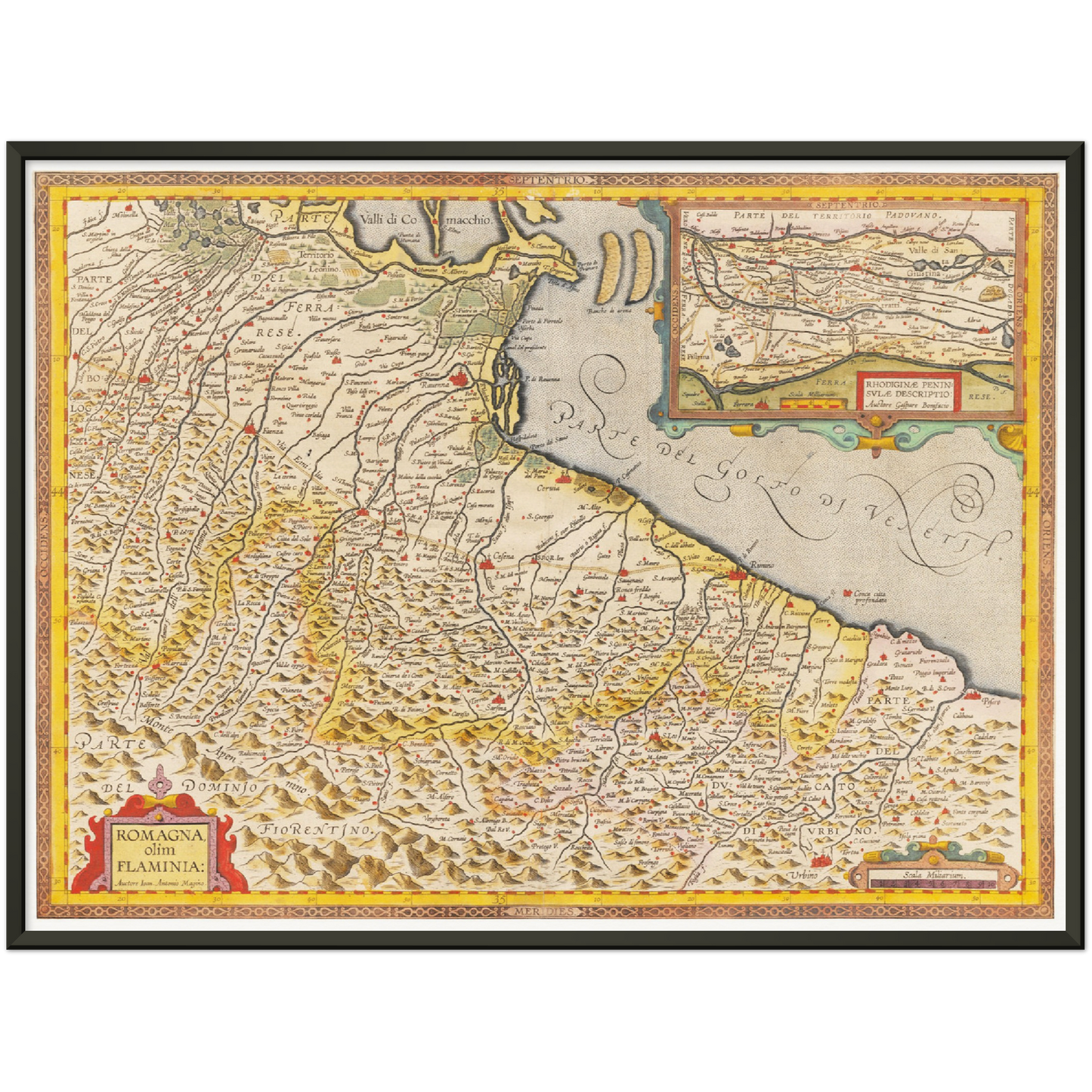 Historische Landkarte Emilia-Romagna um 1609