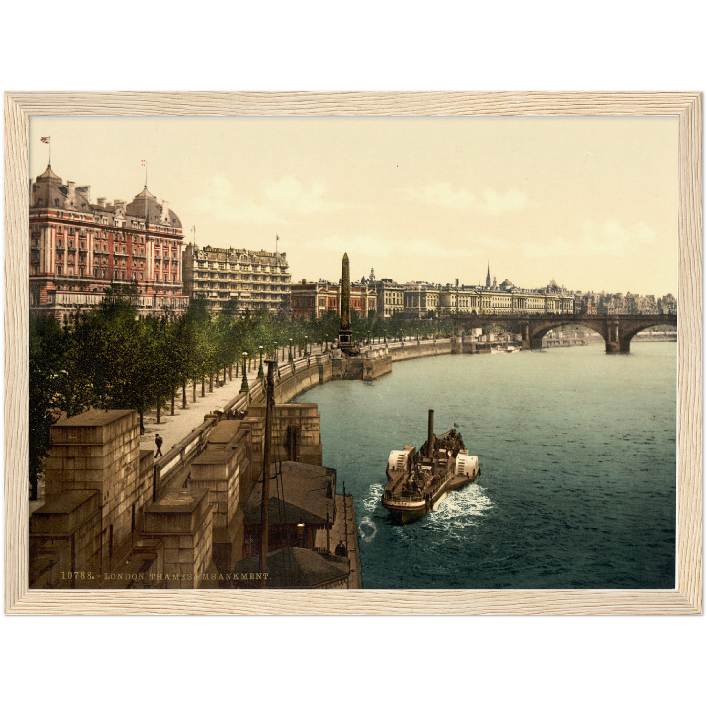 Historische Ansicht London Themse um 1895