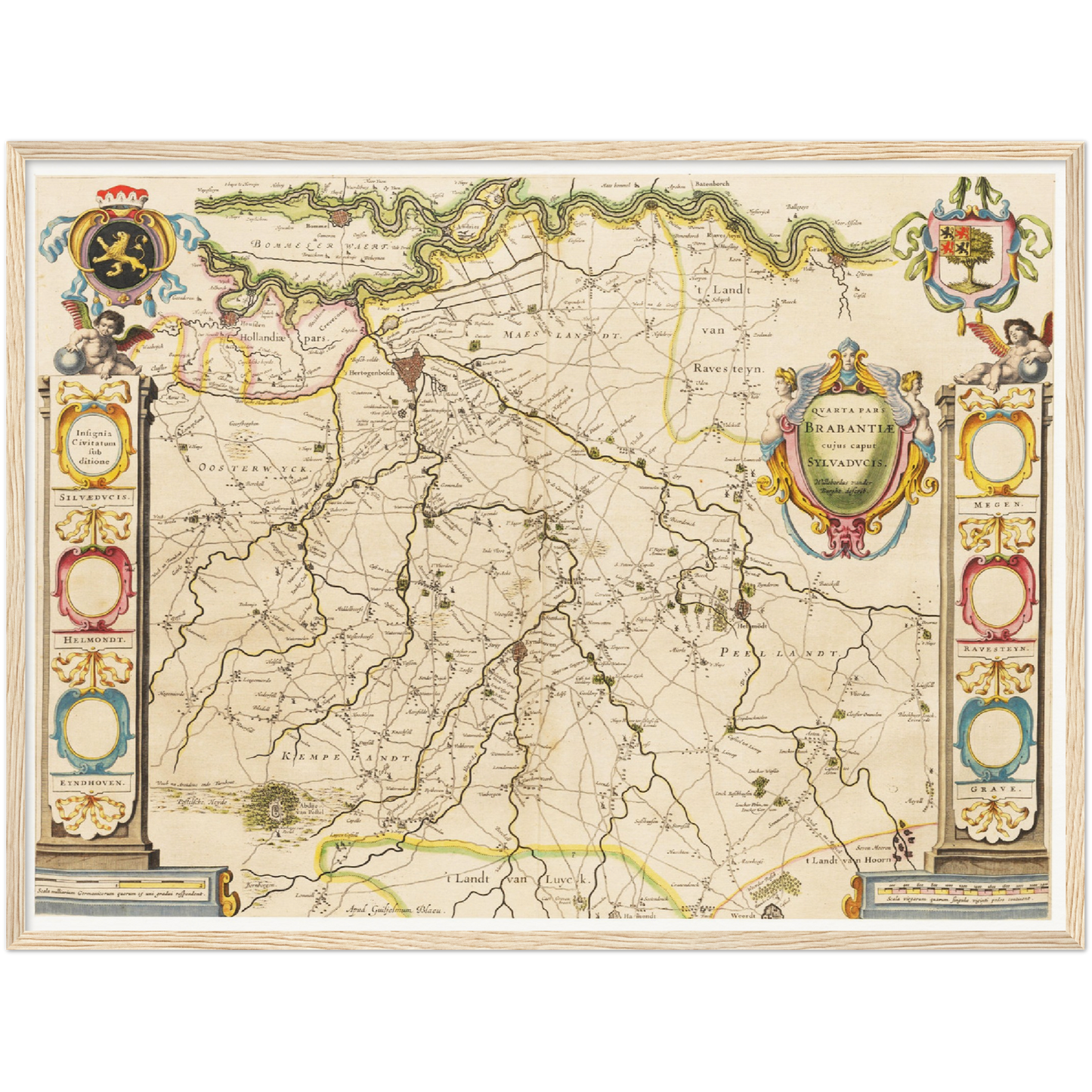 Historische Landkarte Brabant um 1635