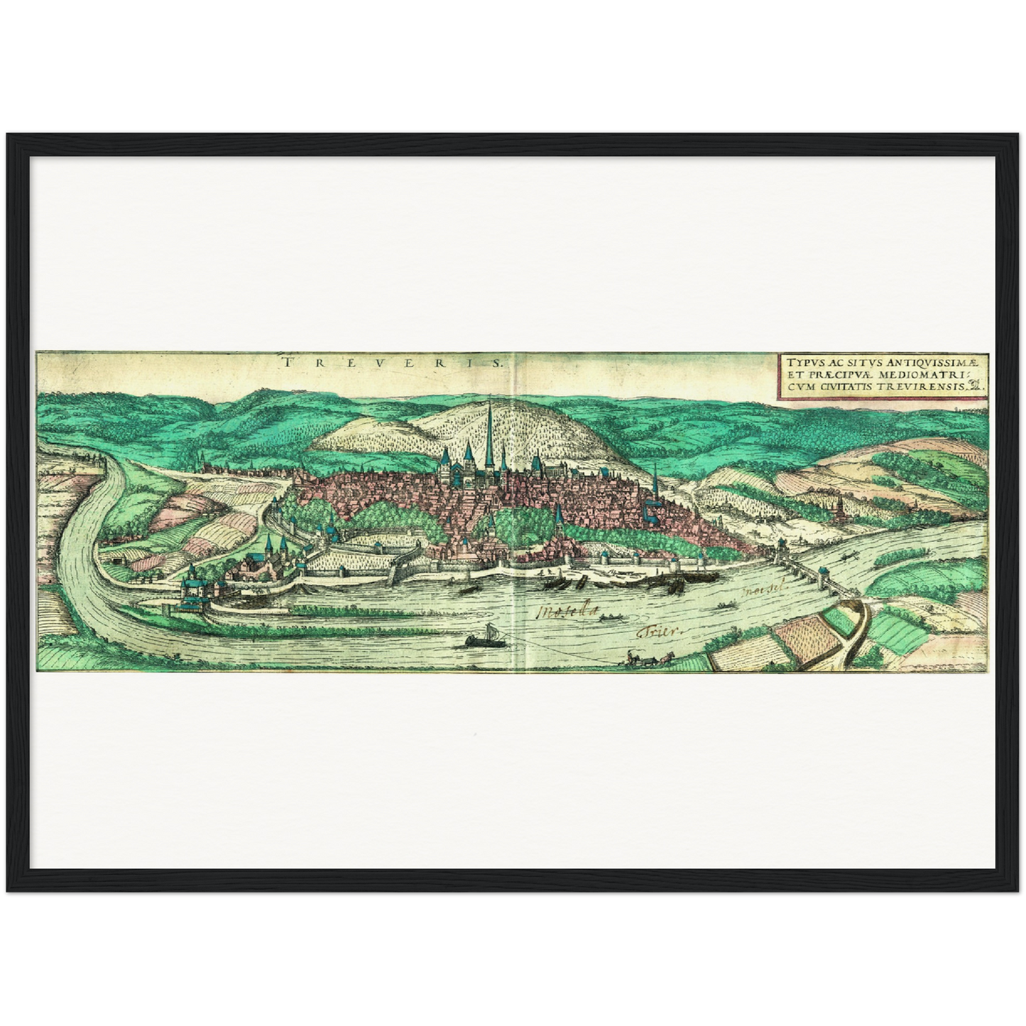Historische Stadtansicht Trier um 1572