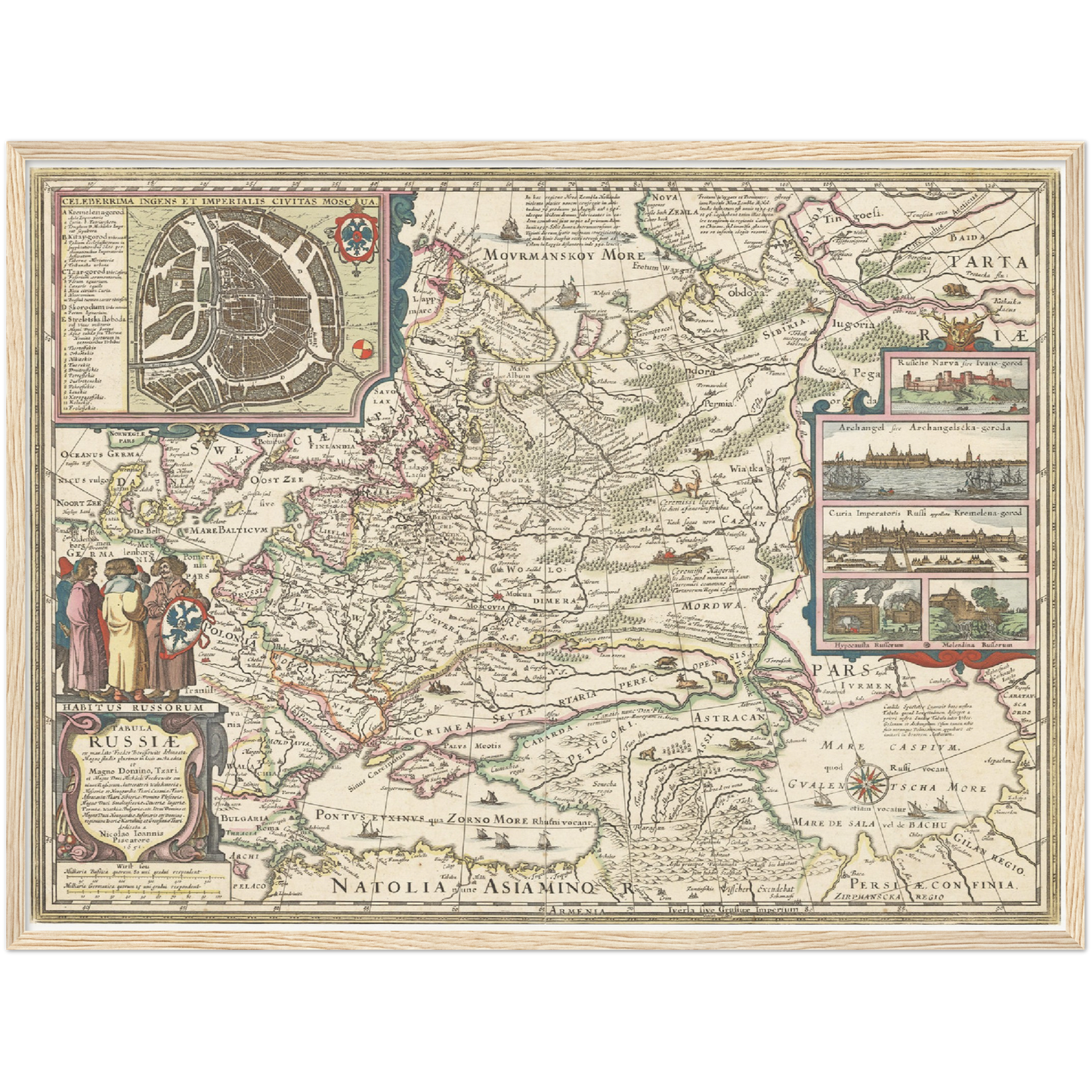Historische Landkarte Russland um 1651